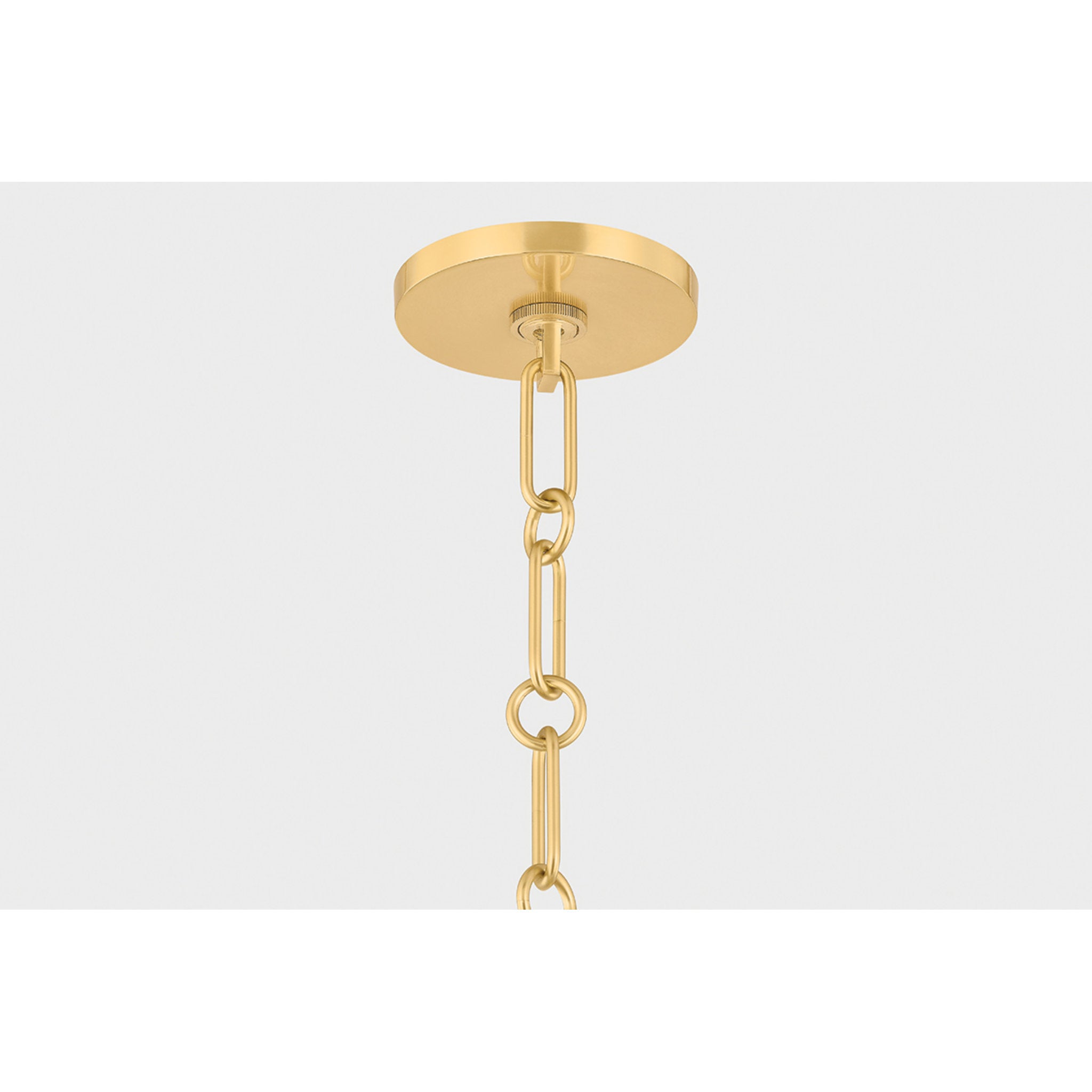 Christine 1-Light Pendant in Aged Brass 14W x 22H
