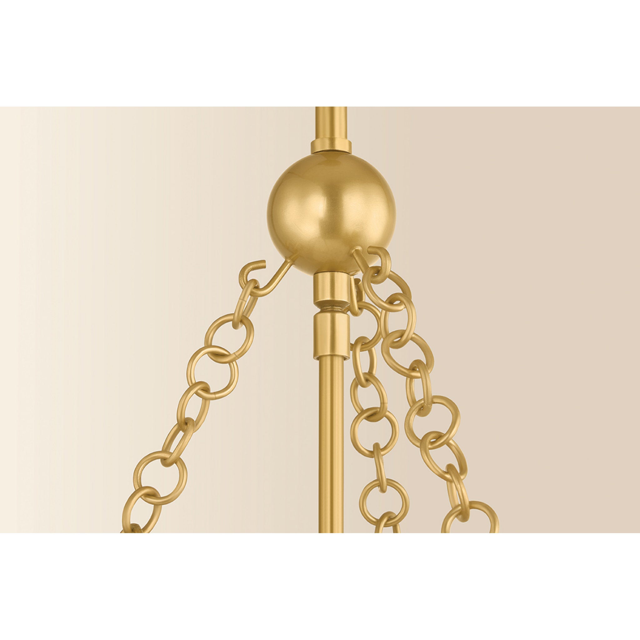 Clarisse 3-Light Lantern in Aged Brass 13W x 22.25H (Soft Bisque)