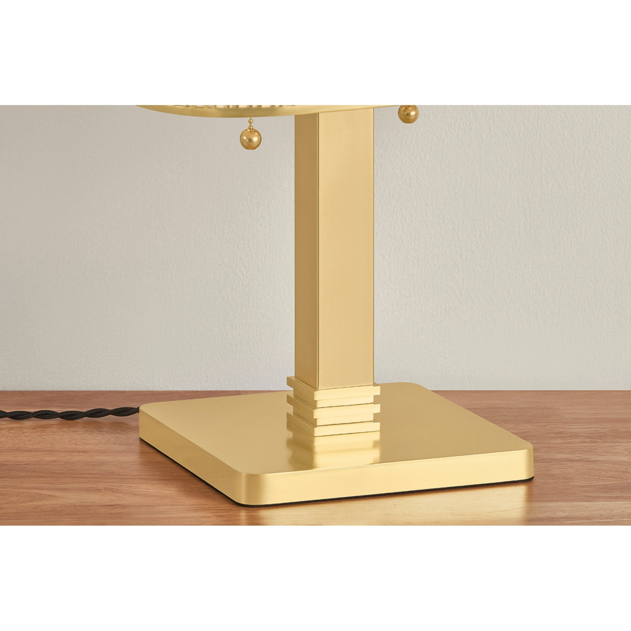 Claude 2-Light Table Lamp in Aged Brass by Augusta Hoffman 14L x 14W x 18H