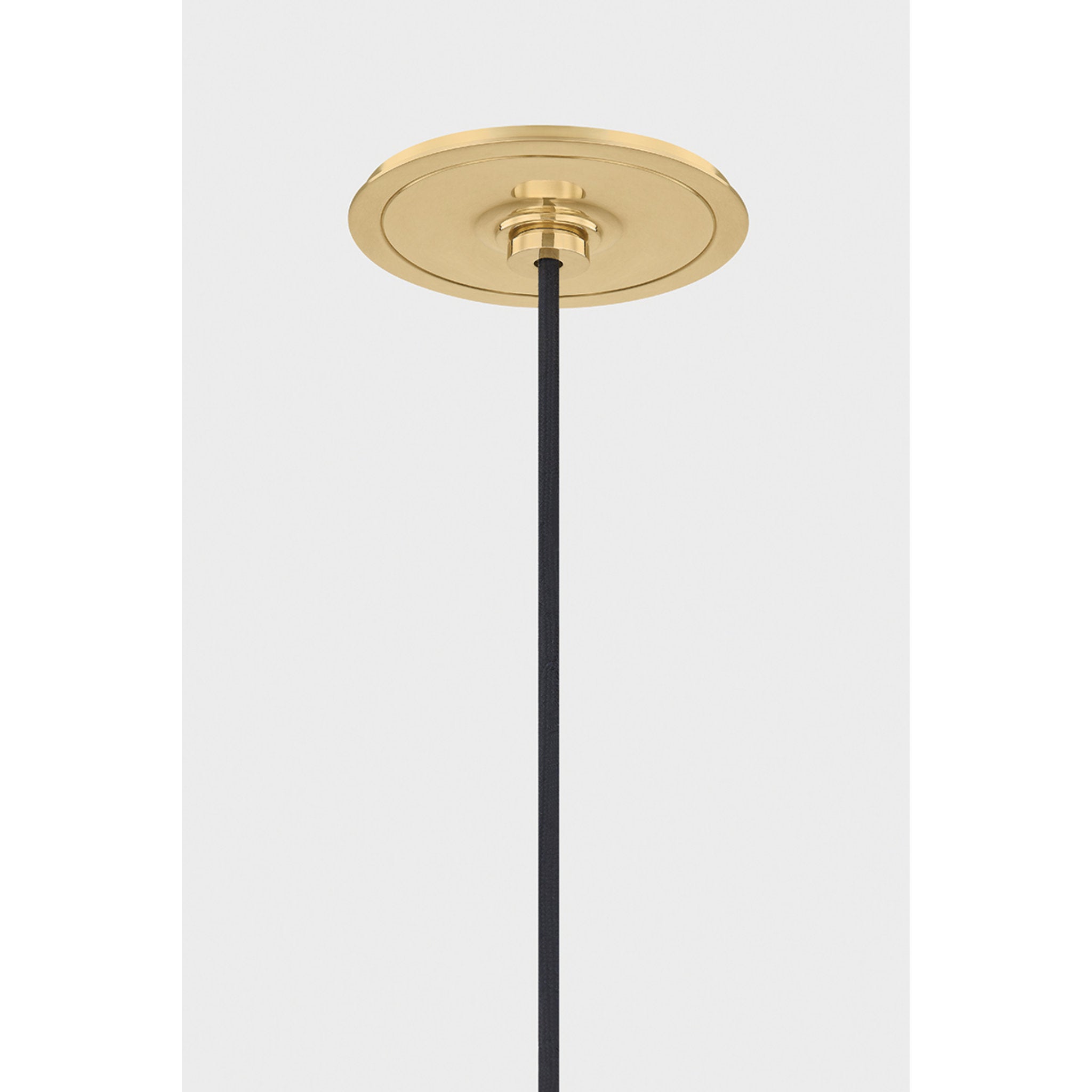 Clivedon 1-Light Pendant in Aged Brass by Mark D. Sikes 20W x 8.5H (Soft Crimson)