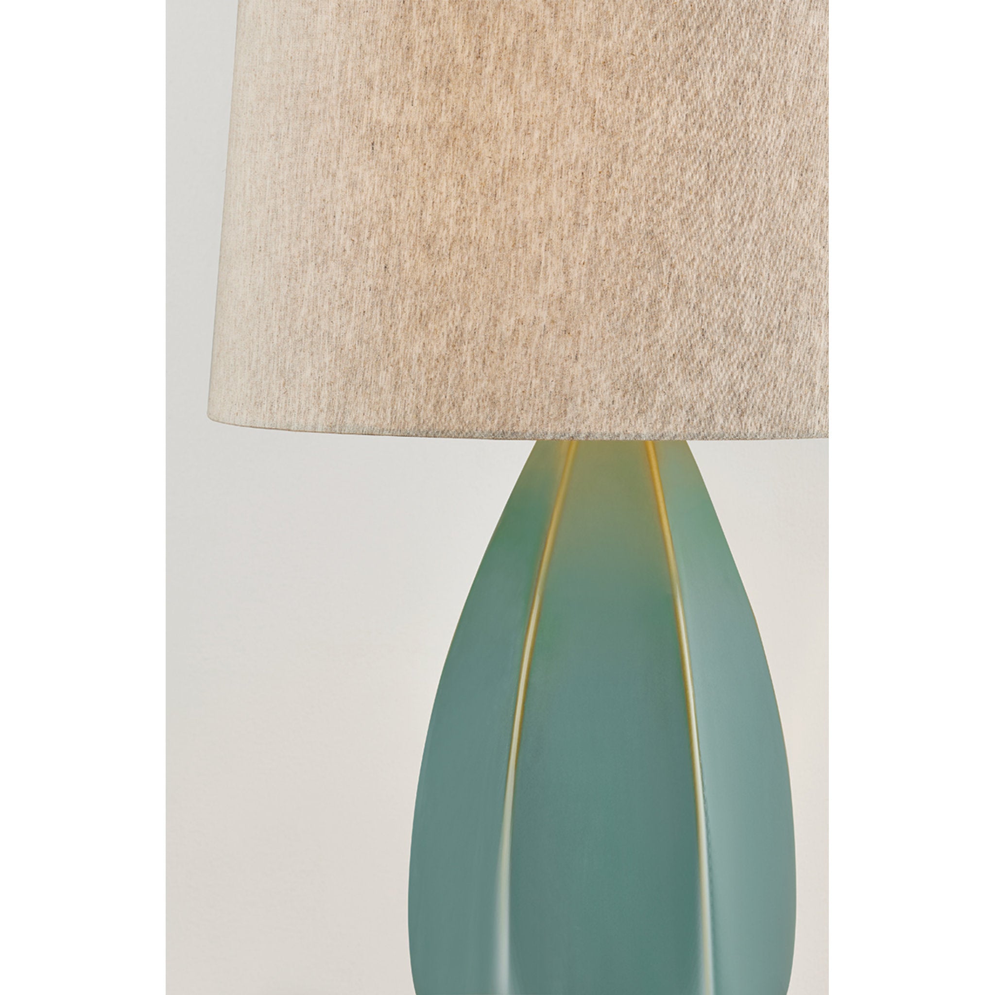 Colwyn 1-Light Table Lamp in Aged Brass 20W x 29.5H (Ceramic Celadon Wash)