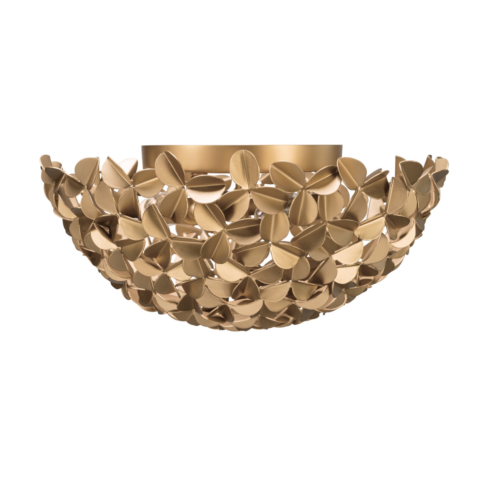 Cora 16'' Soft Gold Flush Mount Gold 16"W x 7.25"H x 16"D