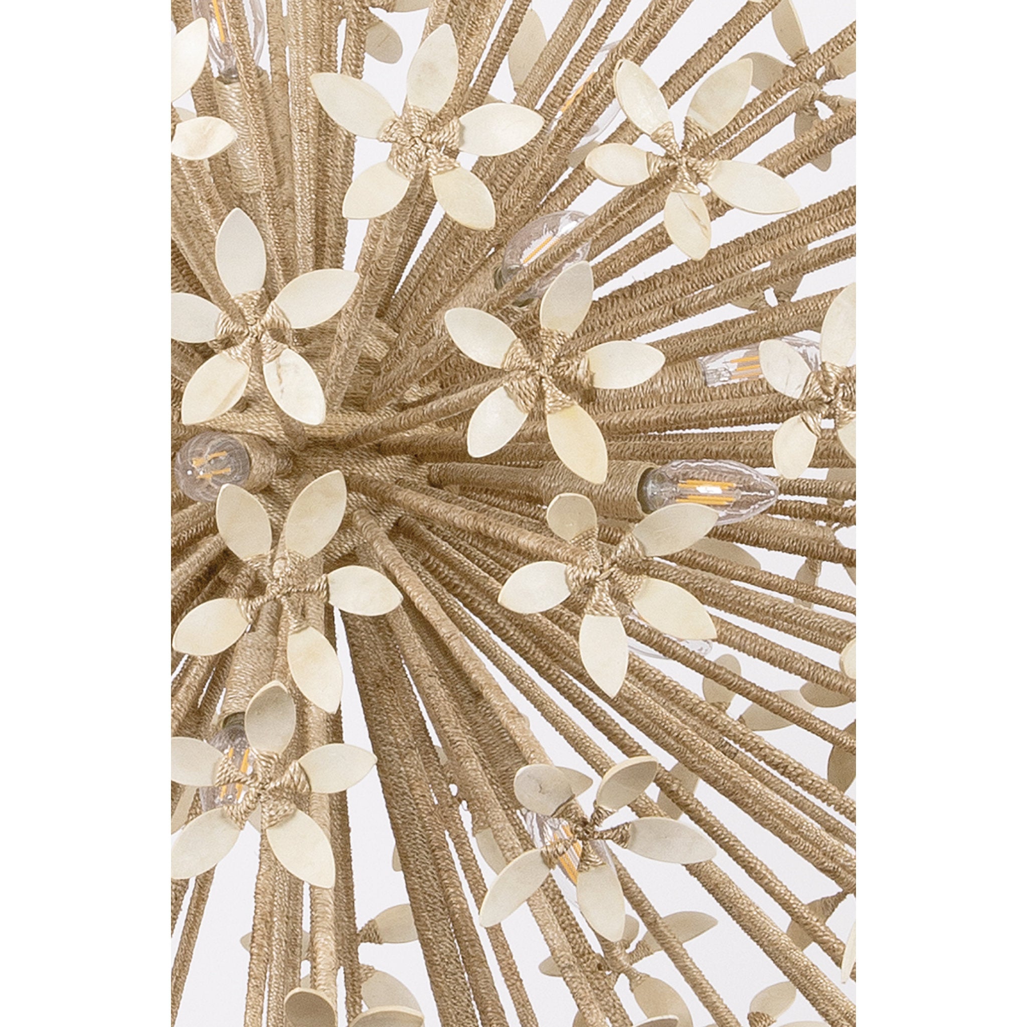 Corfu 16-Light Chandelier in Ivory Coco 40W x 39.75H