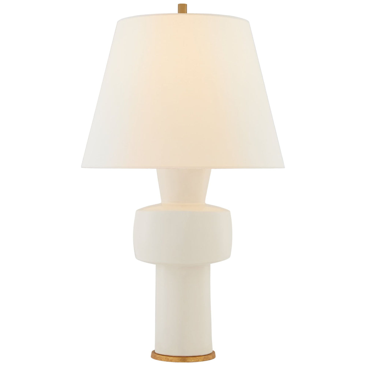 Christopher Spitzmiller Eerdmans Medium Table Lamp in Ivory with Linen Shade W17" x H29"