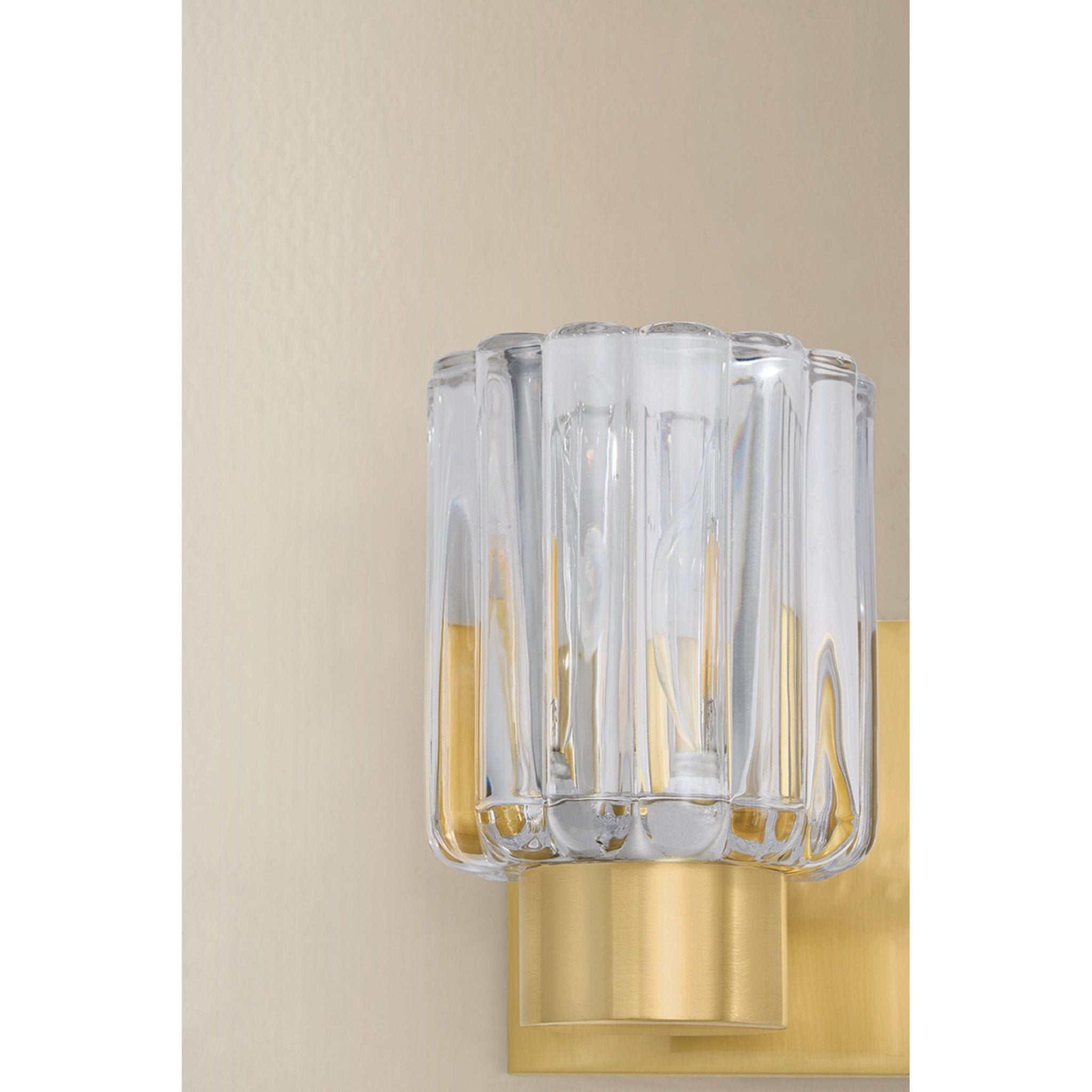 Danae 1-Light Bath and Vanity in Aged Brass 5L x 4.25W x 6.25H