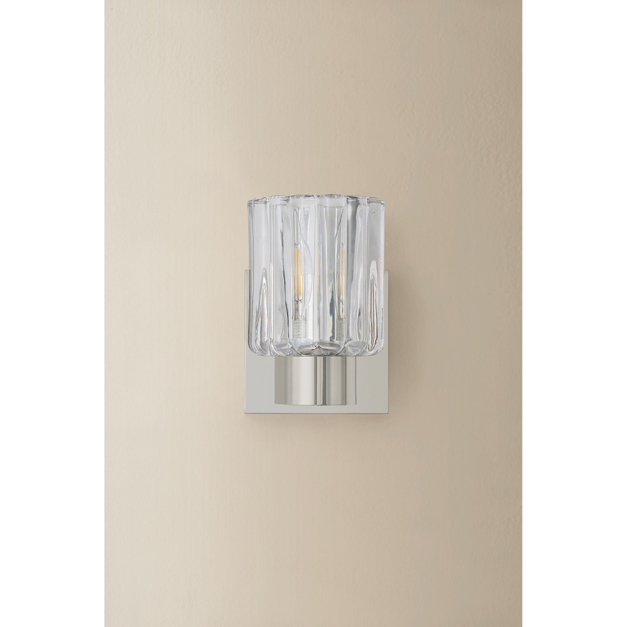Danae 1-Light Bath and Vanity in Polished Nickel 5L x 4.25W x 6.25H