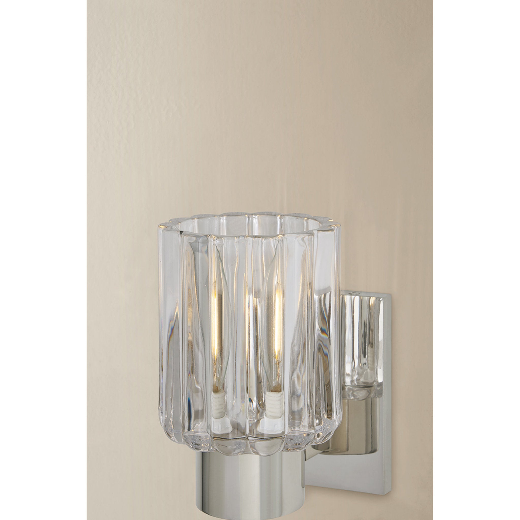 Danae 1-Light Bath and Vanity in Polished Nickel 5L x 4.25W x 6.25H