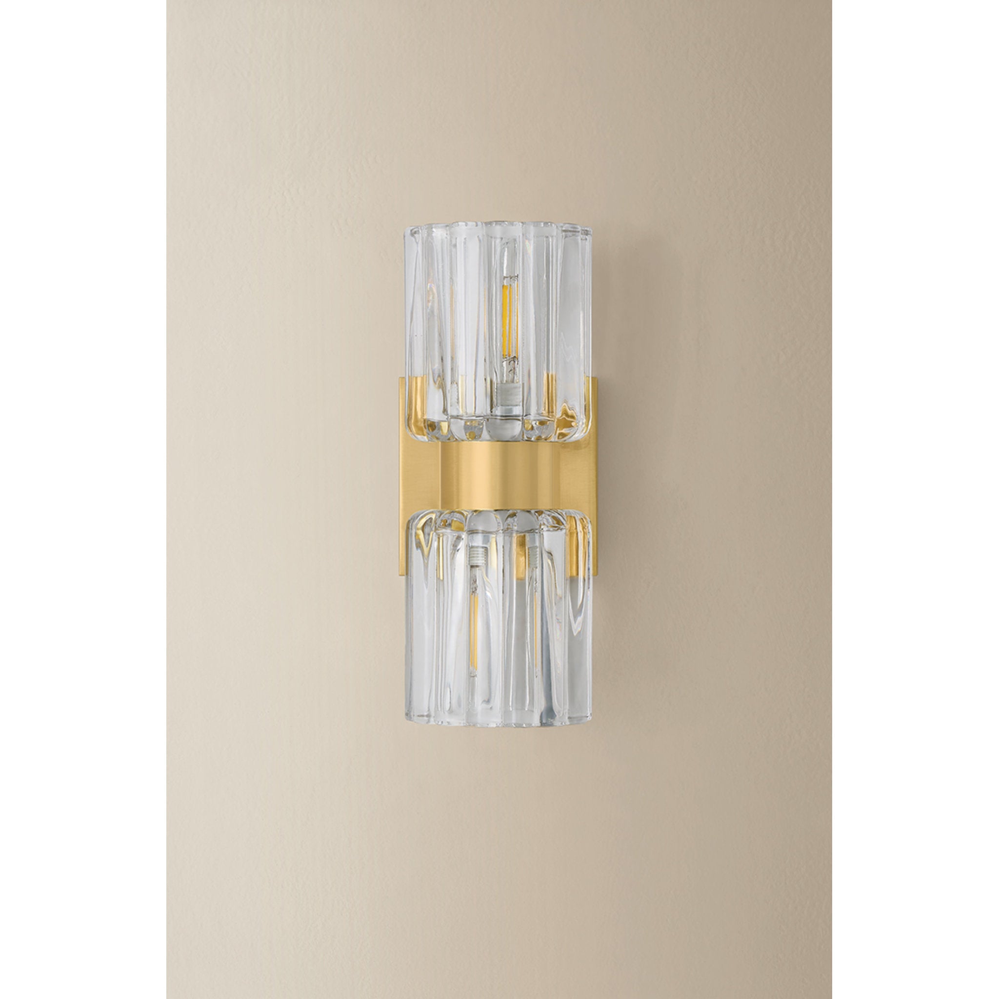 Danae 2-Light Bath and Vanity in Aged Brass 5L x 4.25W x 10.5H