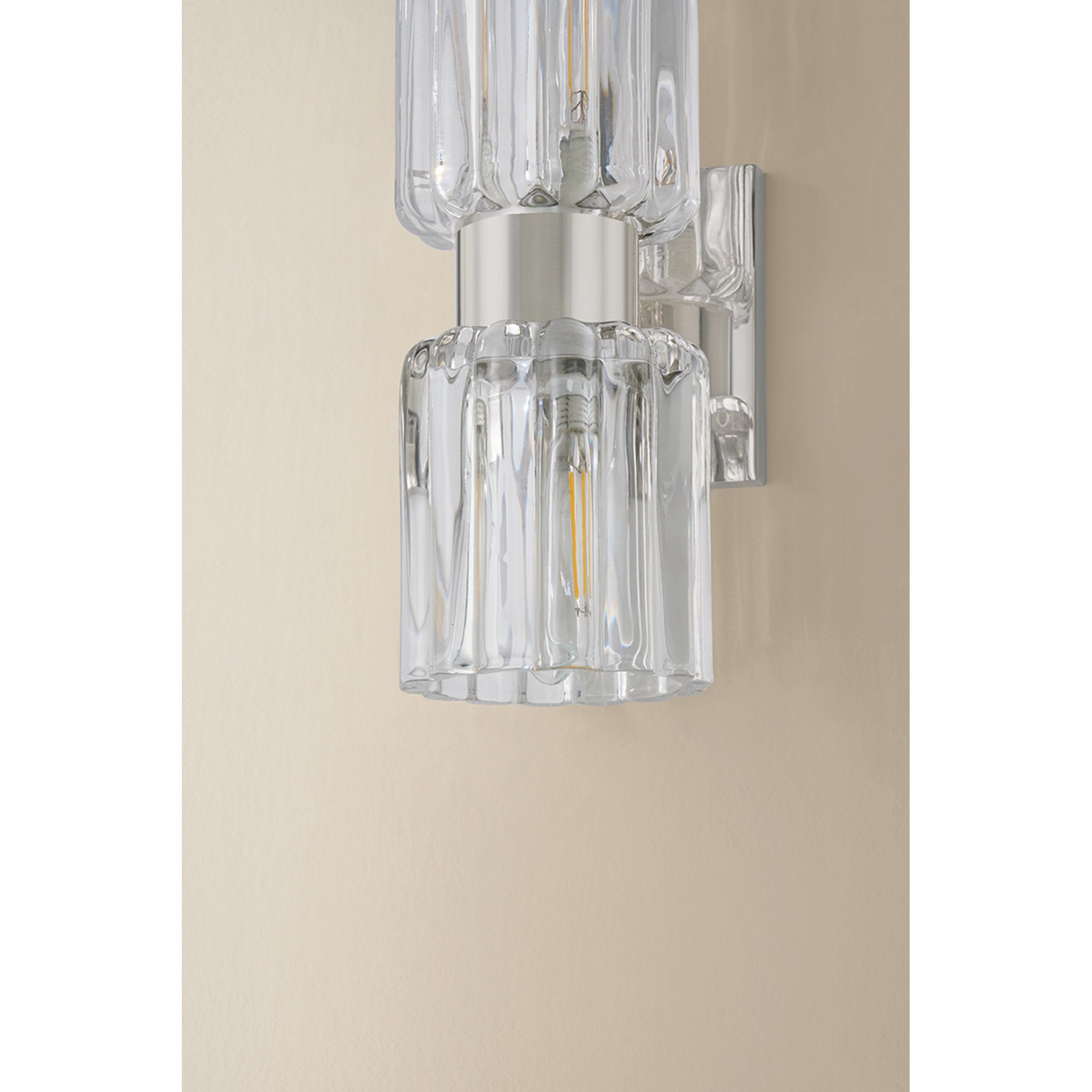 Danae 2-Light Bath and Vanity in Polished Nickel 5L x 4.25W x 10.5H