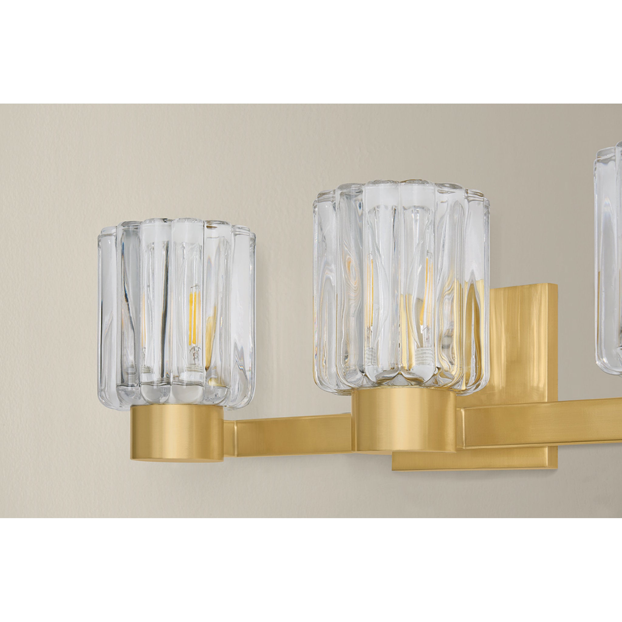 Danae 3-Light Bath and Vanity in Aged Brass 5L x 18W x 6.25H