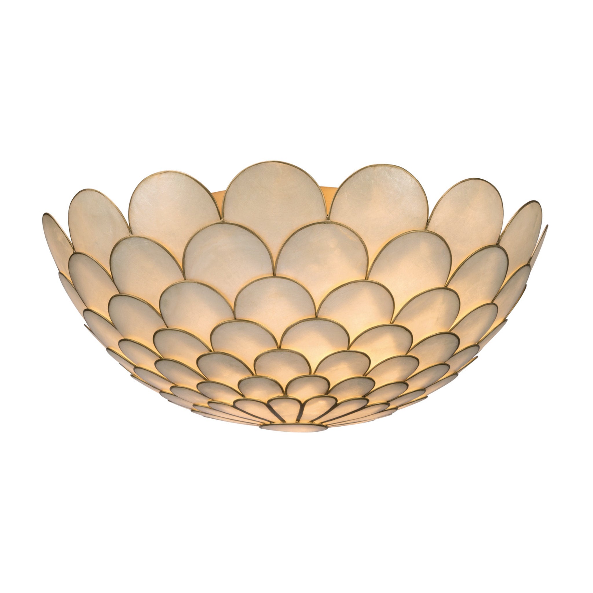 Darby 16'' LED Soft Gold Semi Flush Mount Gold 16"W x 7"H x 16"D