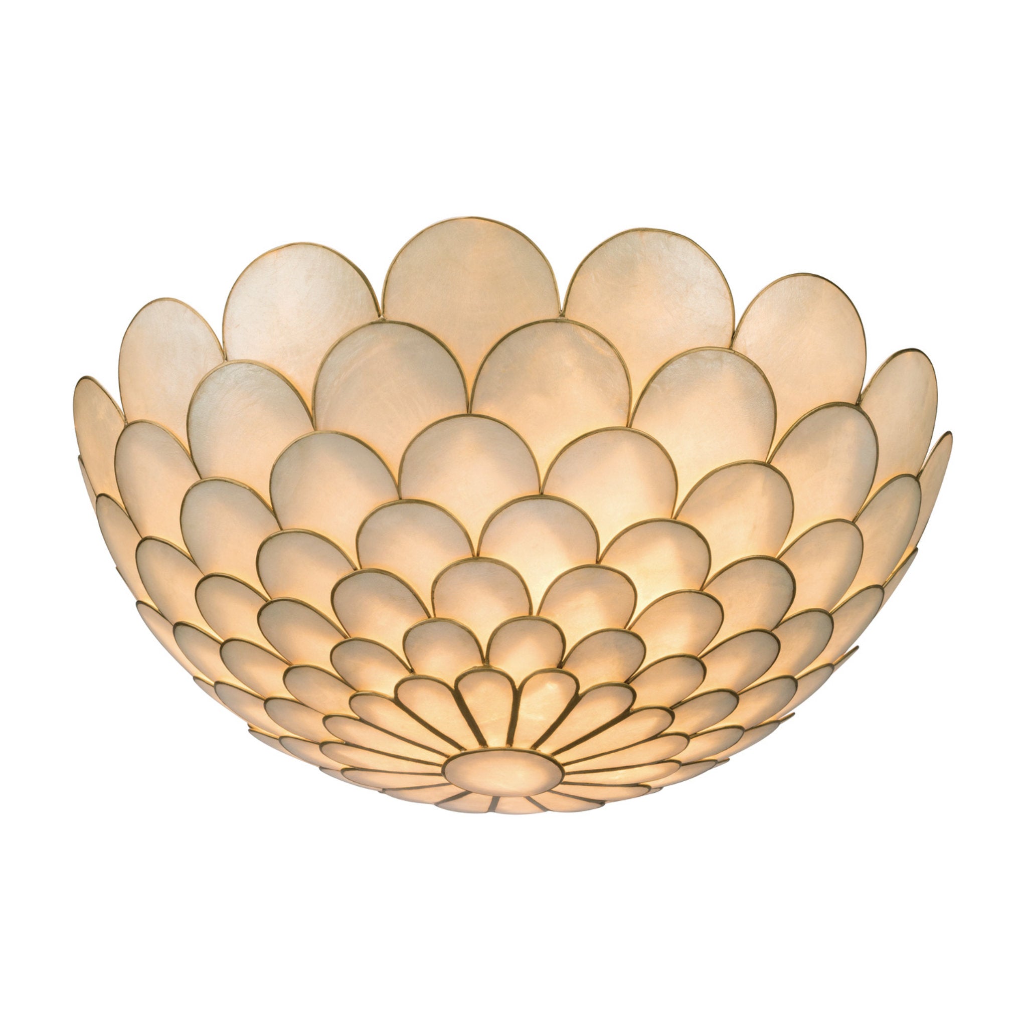 Darby 16'' LED Soft Gold Semi Flush Mount Gold 16"W x 7"H x 16"D