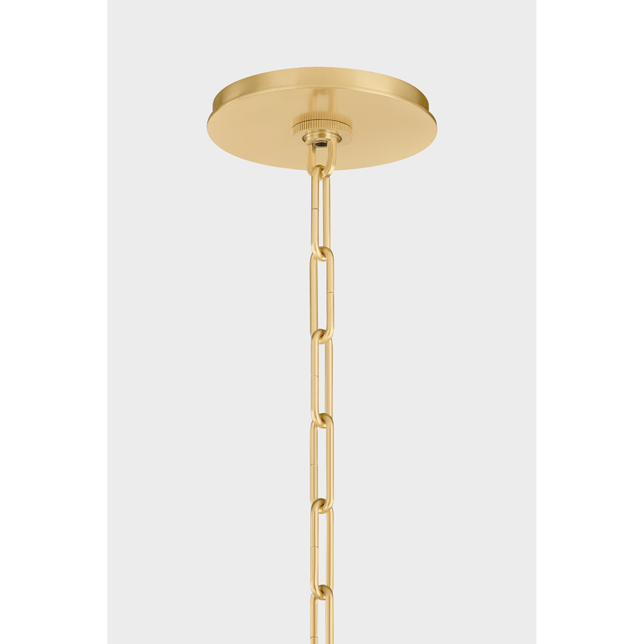 Durland 13-Light Chandelier in Aged Brass 55W x 25.75H