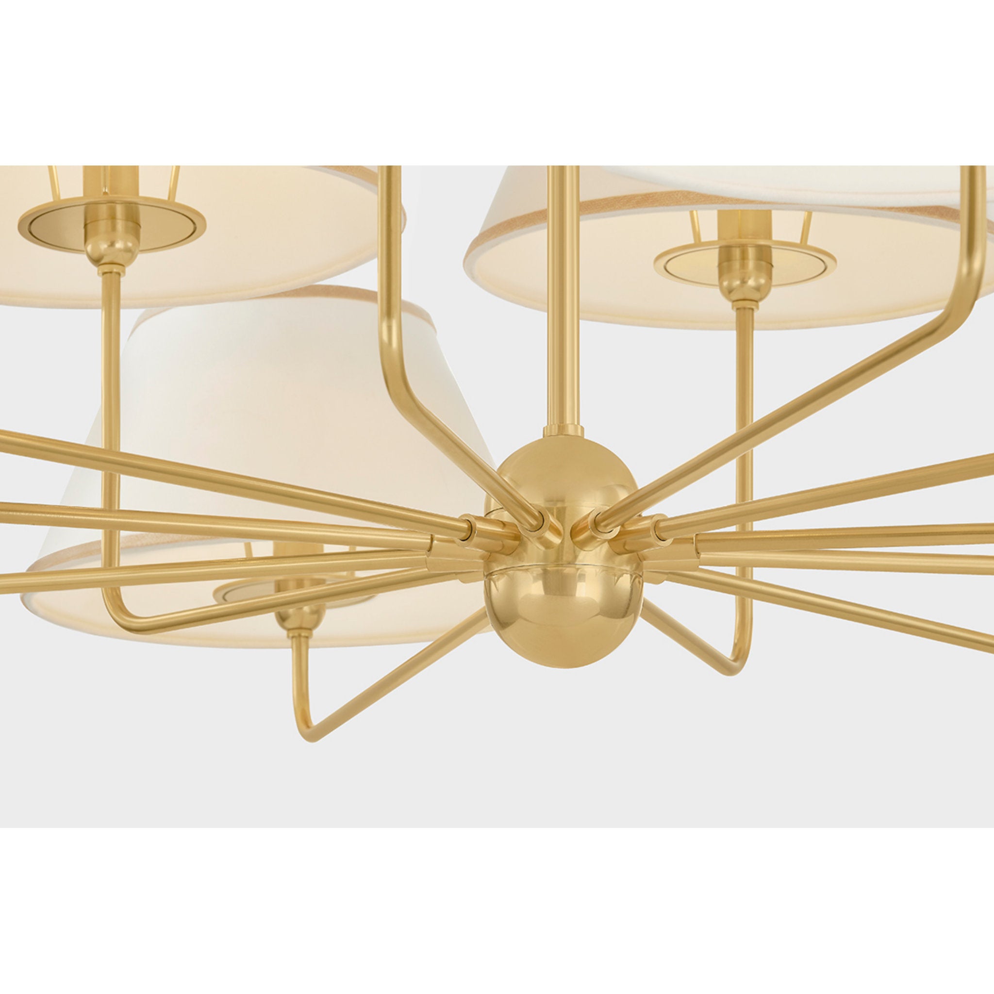 Durland 13-Light Chandelier in Aged Brass 55W x 25.75H