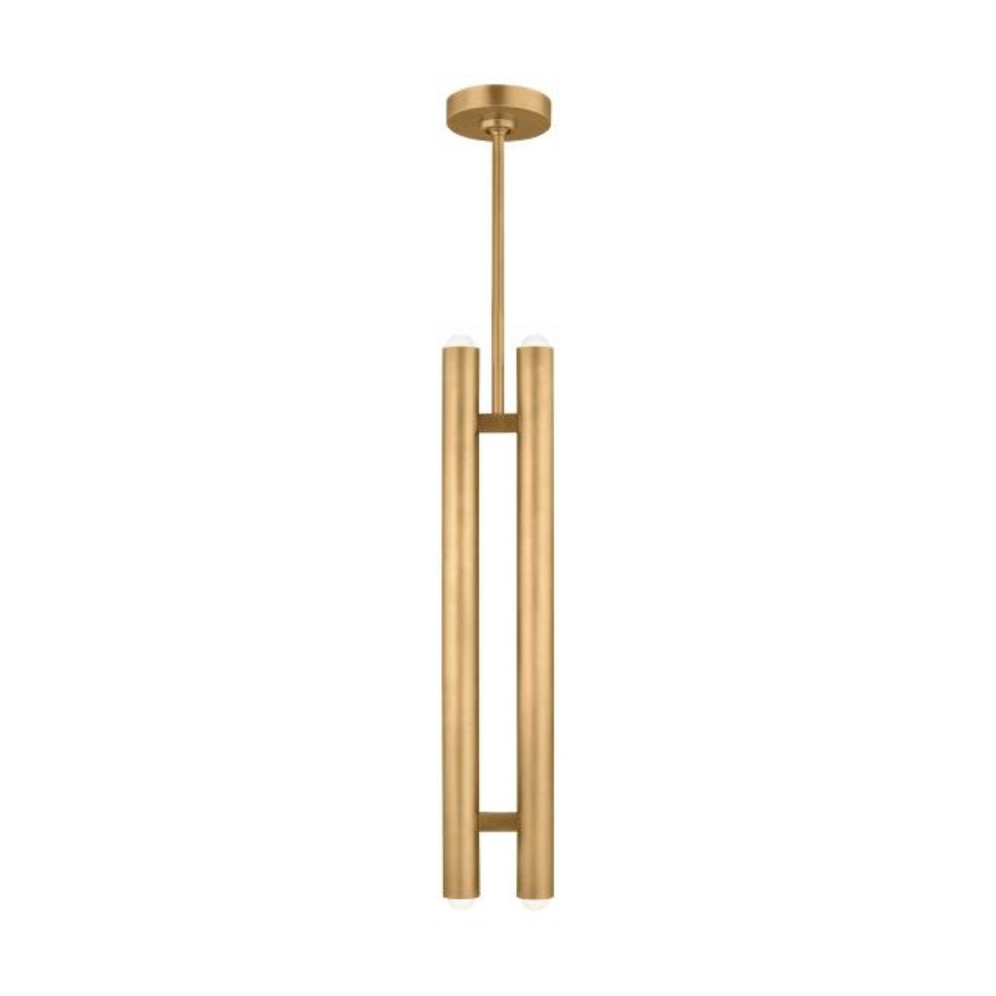 Ebell 2 Light Pendant Line-Voltage Pendants/Suspension 2-Light LED 2700K Natural Brass by Kelly Wearstler