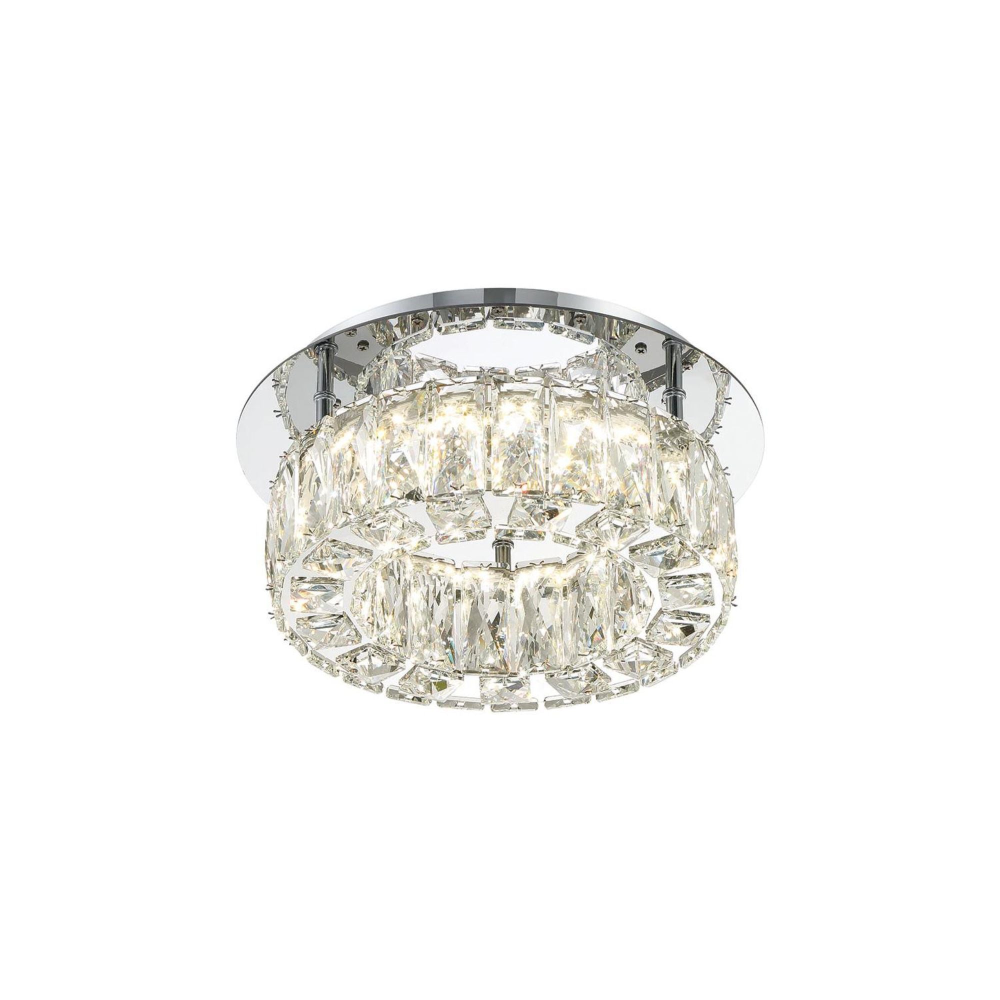 Kinsley 12'' Polished Chrome Flush Mount Silver 12"W x 5"H x 12"D