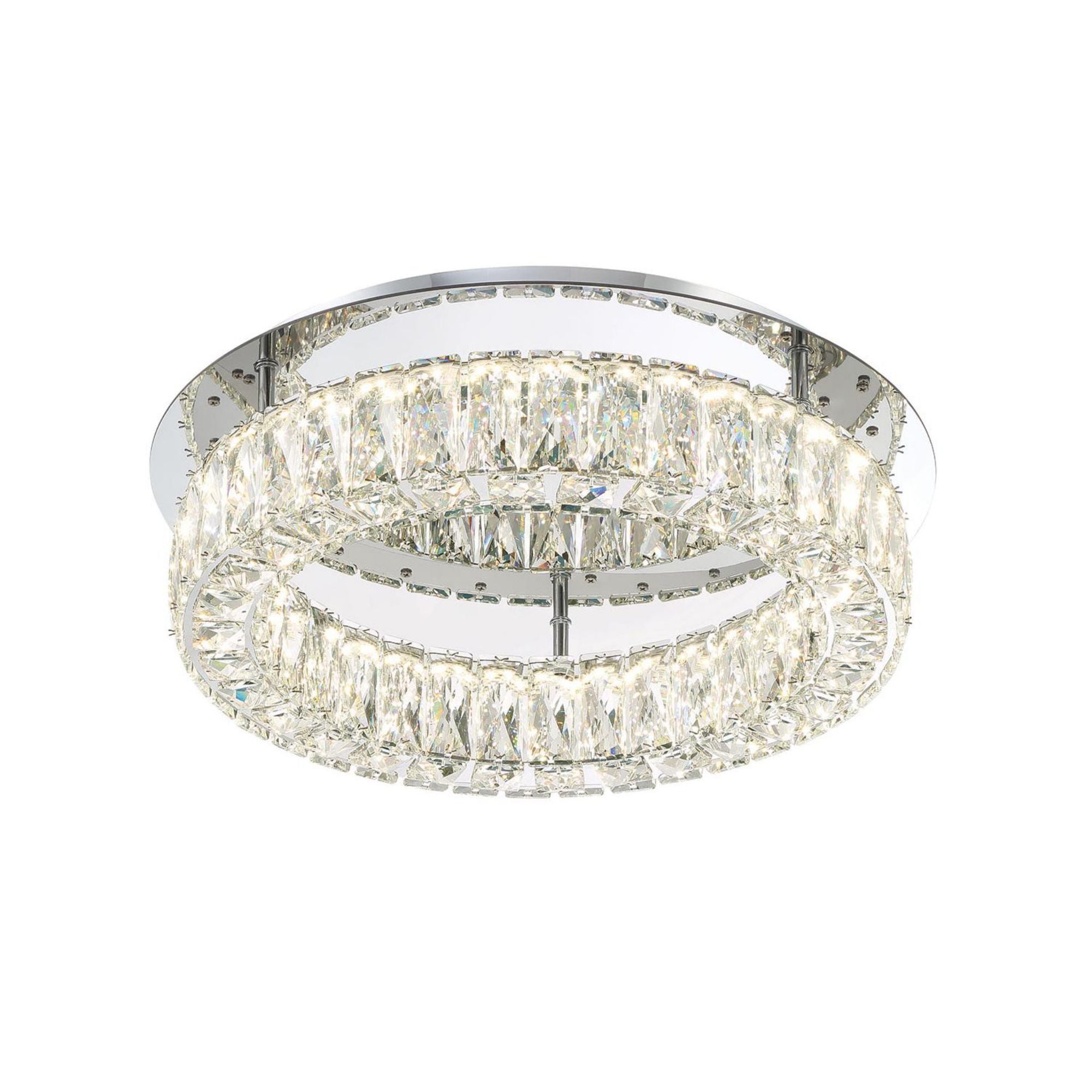 Kinsley 18'' Polished Chrome Flush Mount Silver 18"W x 5"H x 18"D