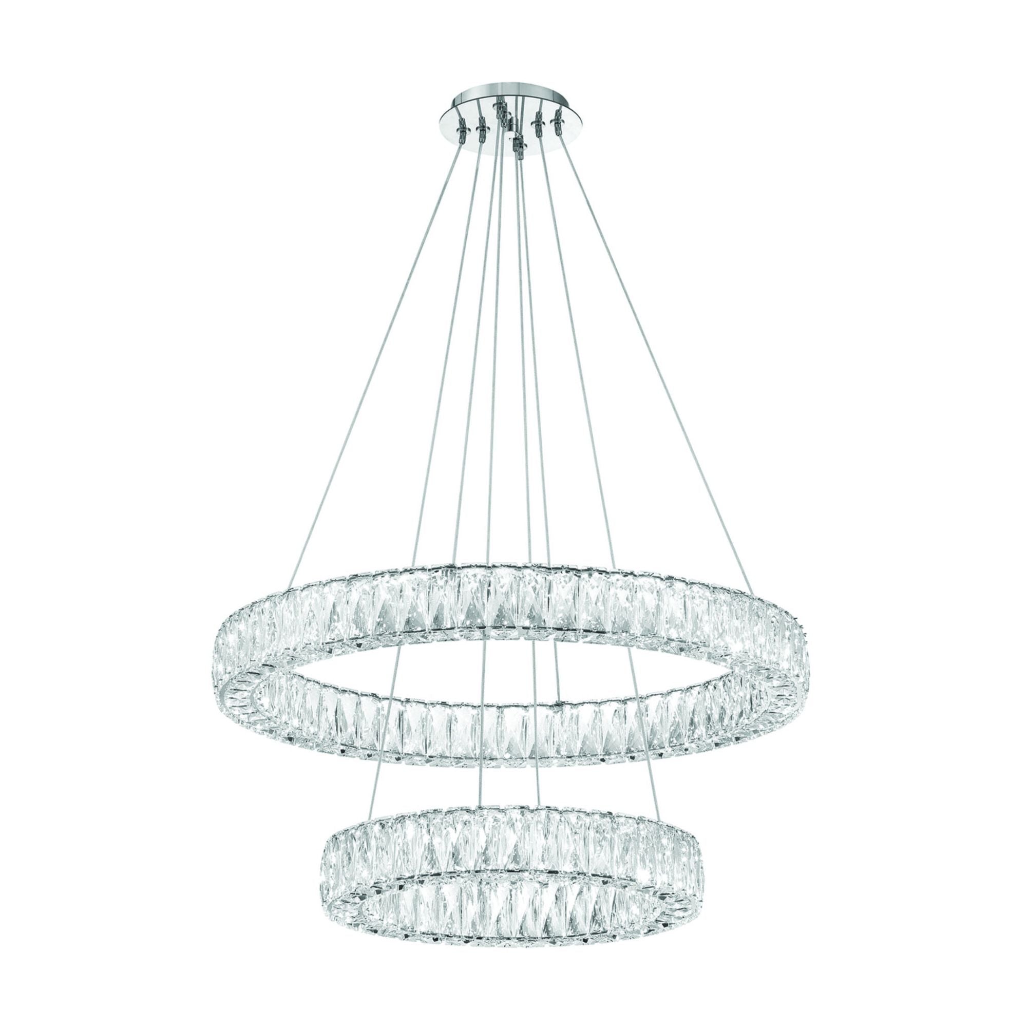 Kinsley 28'' Polished Chrome Chandelier Silver 28"W x 12"H x 28"D