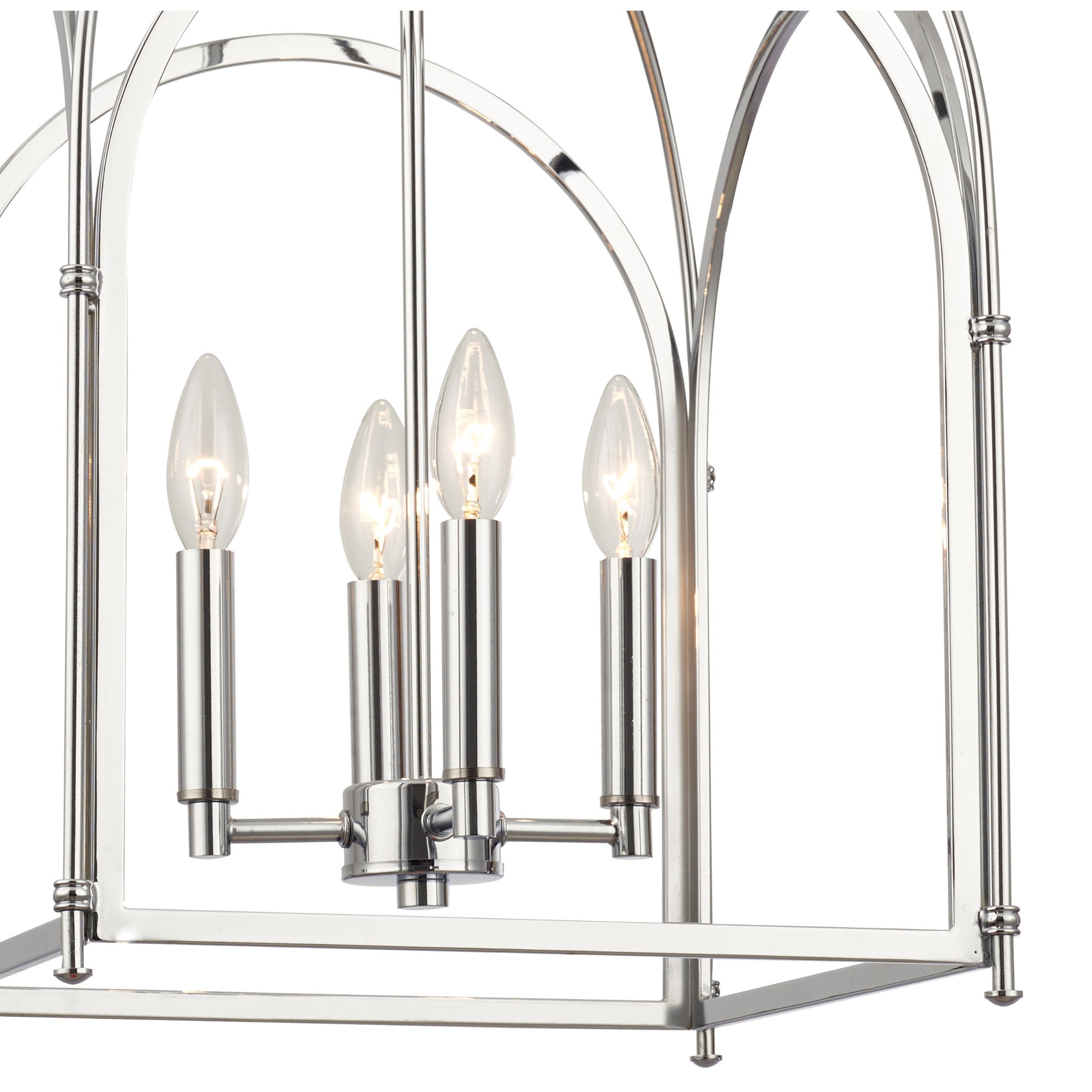 Kai 14" Polished Chrome Pendant Silver 14"W x 23"H x 14"D