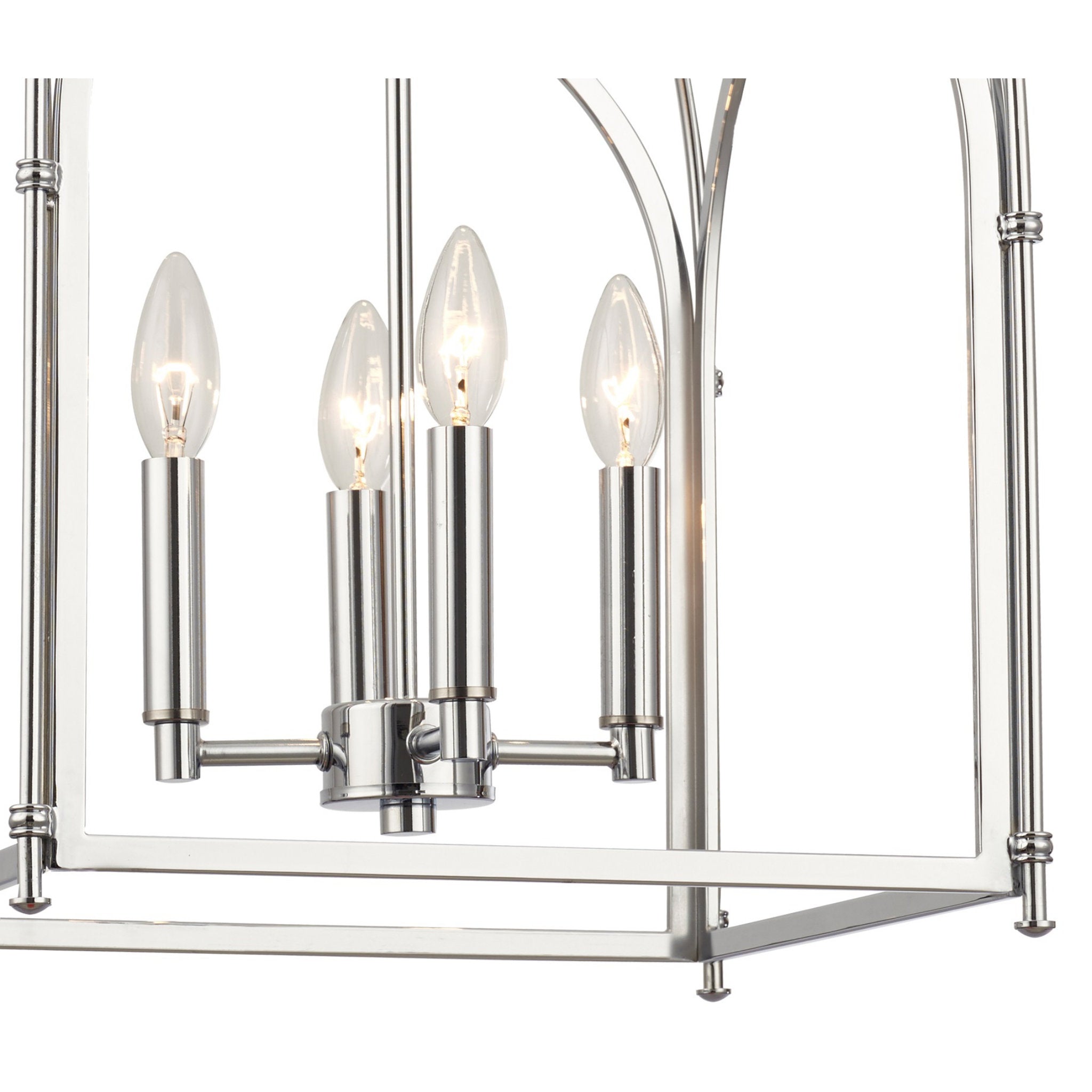 Kai 14" Polished Chrome Pendant Silver 14"W x 23"H x 14"D