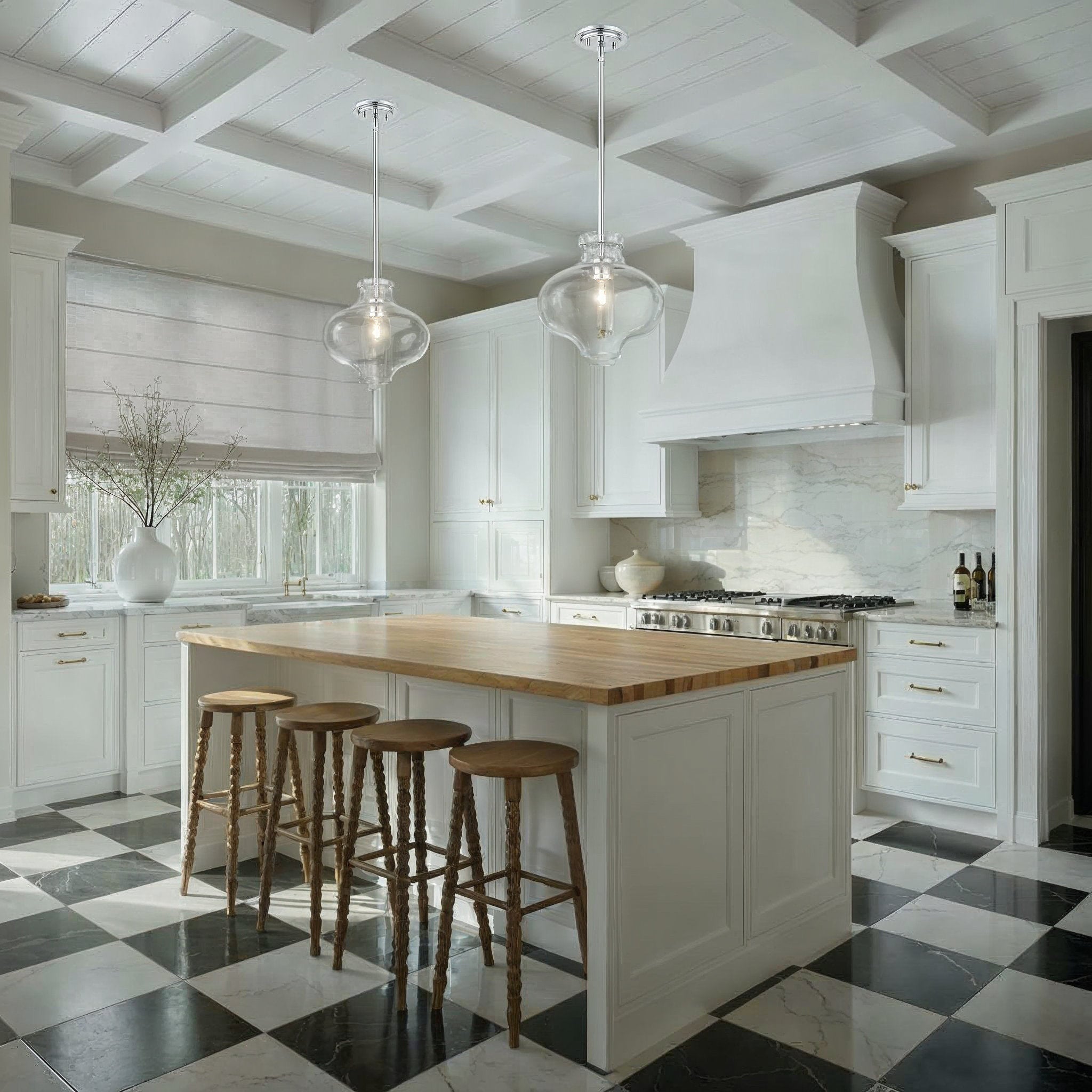 Kai 12" Polished Chrome Pendant Silver 12"W x 11.5"H x 12"D