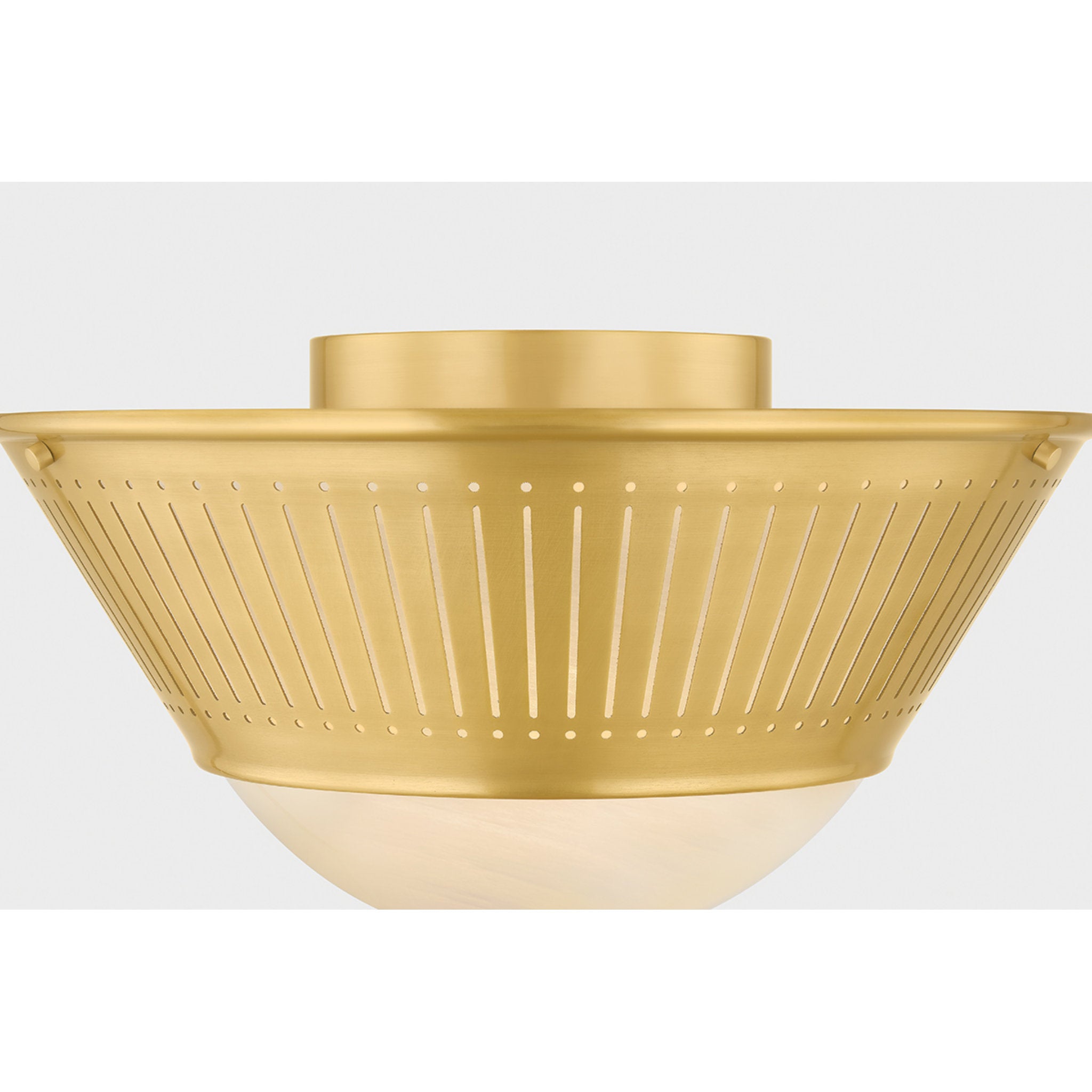 Elsmere 1-Light Flush Mount in Aged Brass 14.25W x 8H