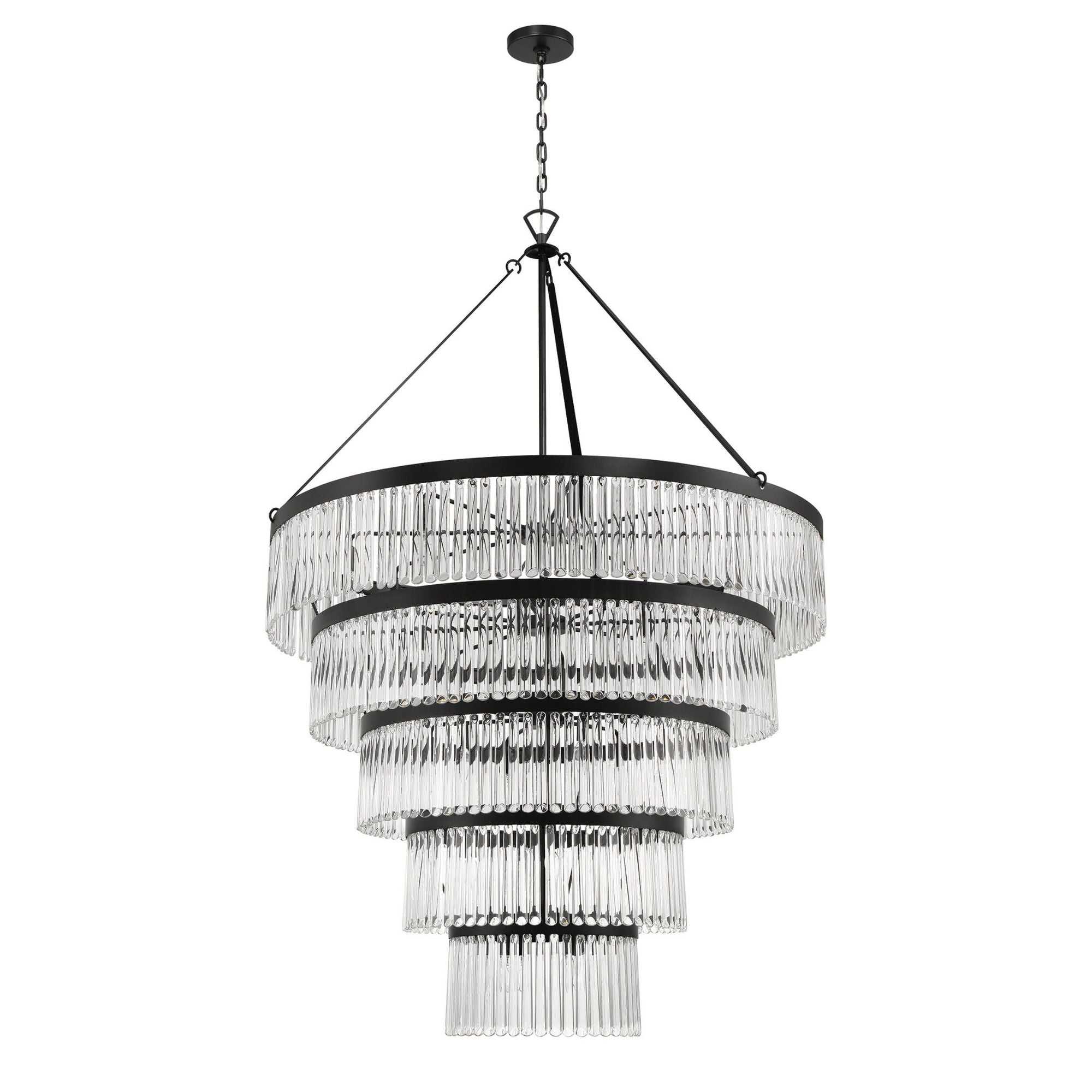 Emory 48'' Black Forged Chandelier Black 48"W x 72"H x 48"D