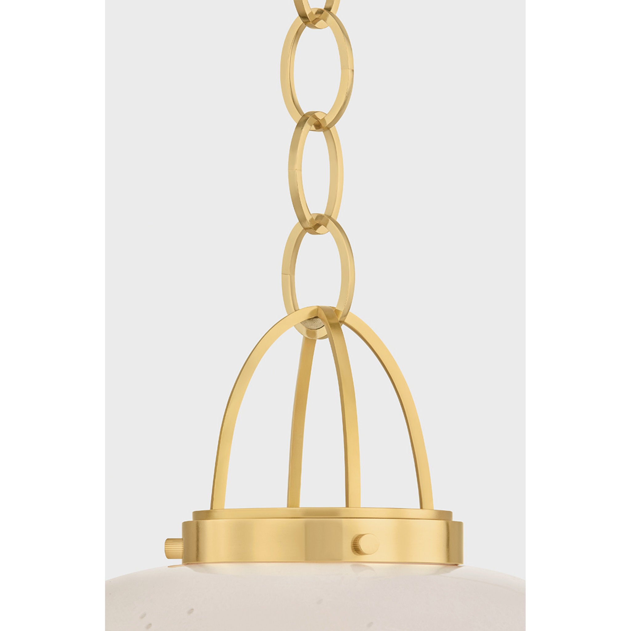 Enosburg 1-Light Pendant in Aged Brass 16W x 23.5H