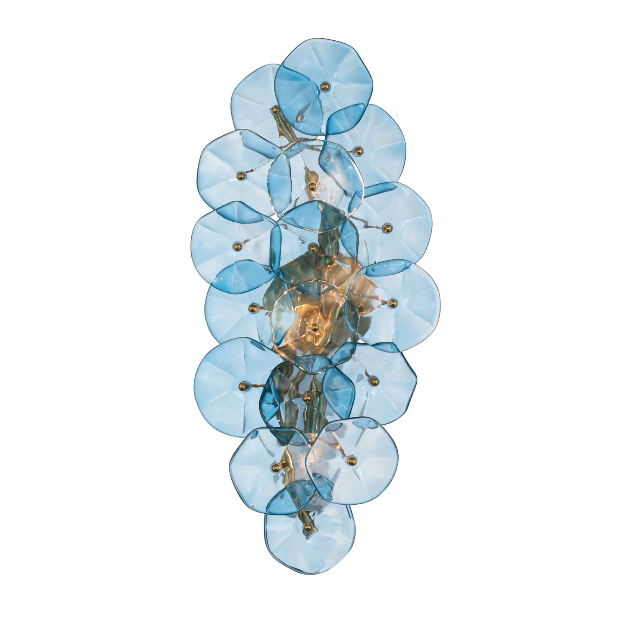 Esme 23'' Aged Brass Sconce Blue 23"W x 10"H x 5"D
