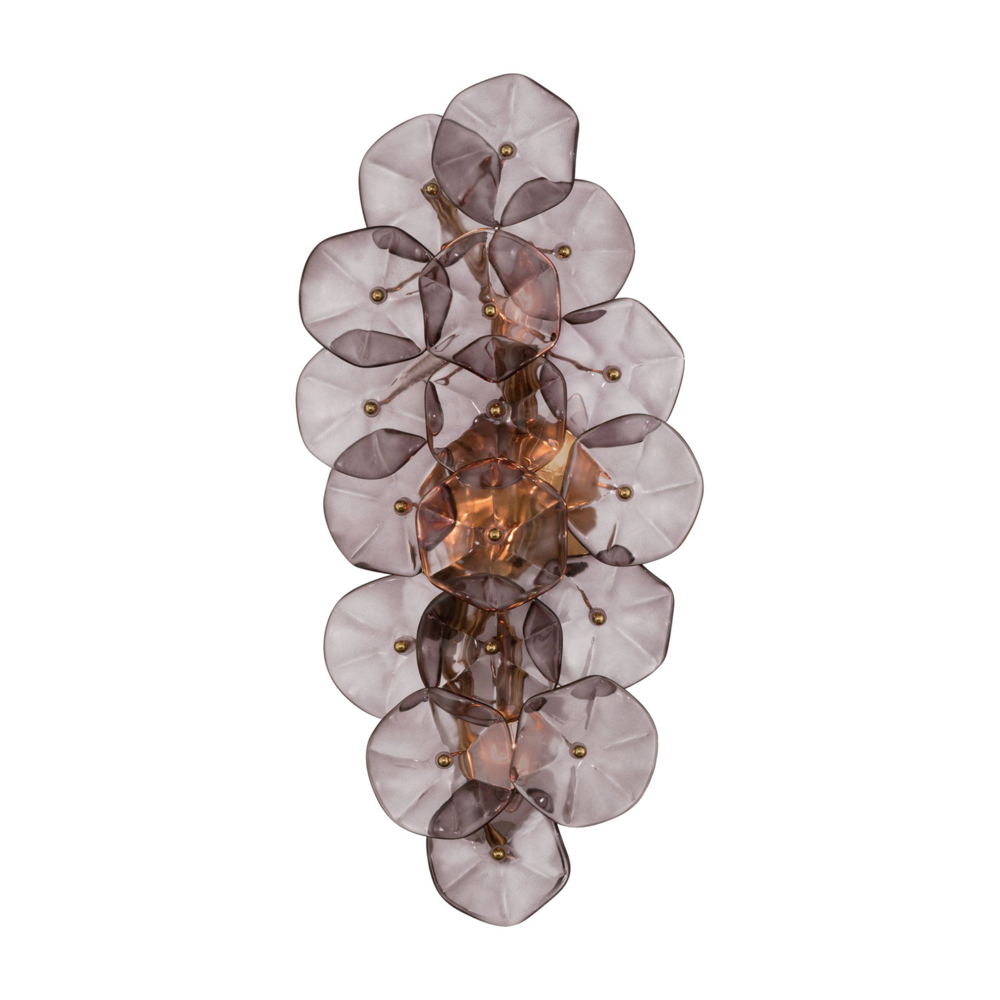 Esme 23'' Aged Brass Sconce Purple 23"W x 10"H x 5"D