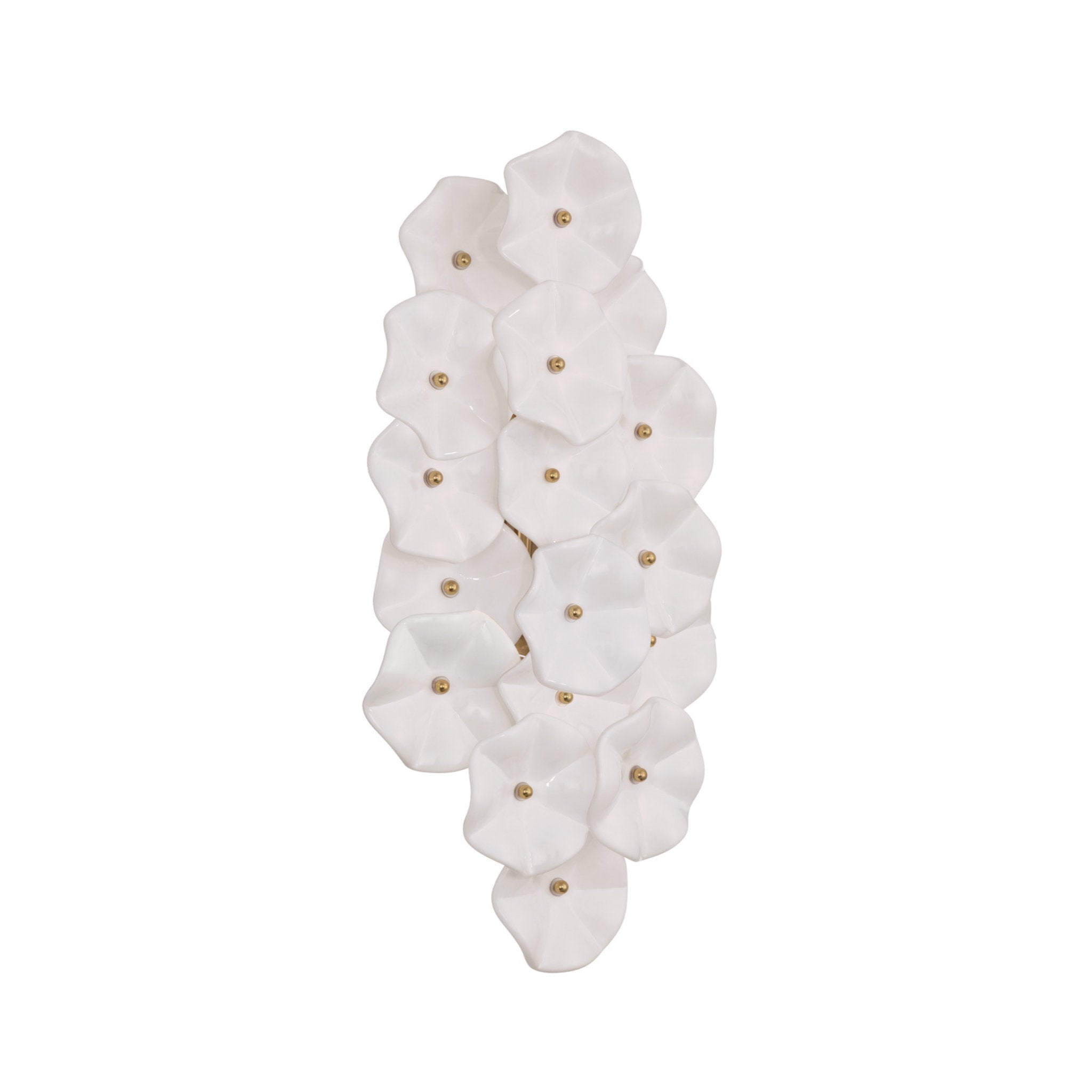 Esme 23'' Aged Brass Sconce White 23"W x 10"H x 5"D