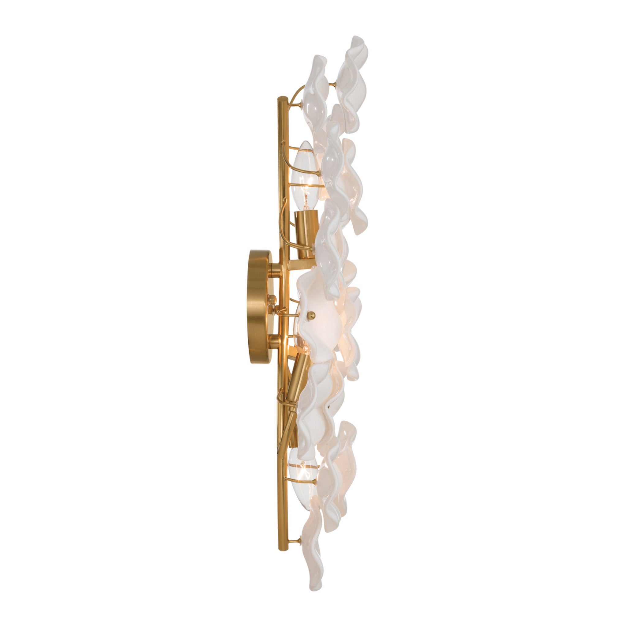 Esme 23'' Aged Brass Sconce White 23"W x 10"H x 5"D
