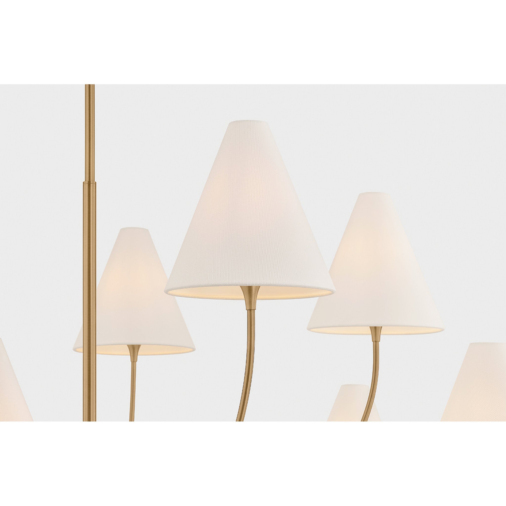 Evermore 10-Light Chandelier in Patina Brass by Lauren Liess 59.75W x 32.75H