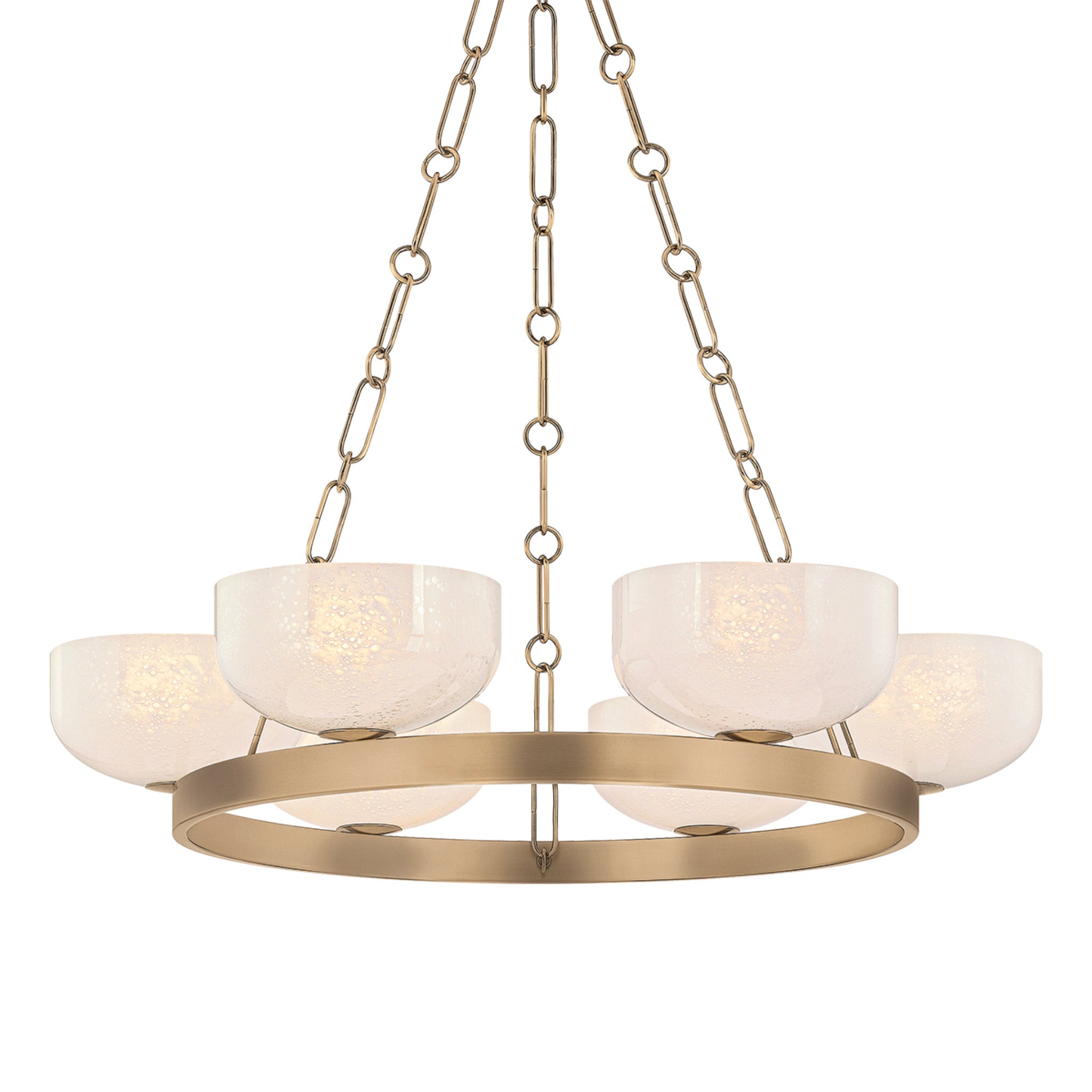 Caelum 6-Light Chandelier in Patina Brass 32.25W x 6H