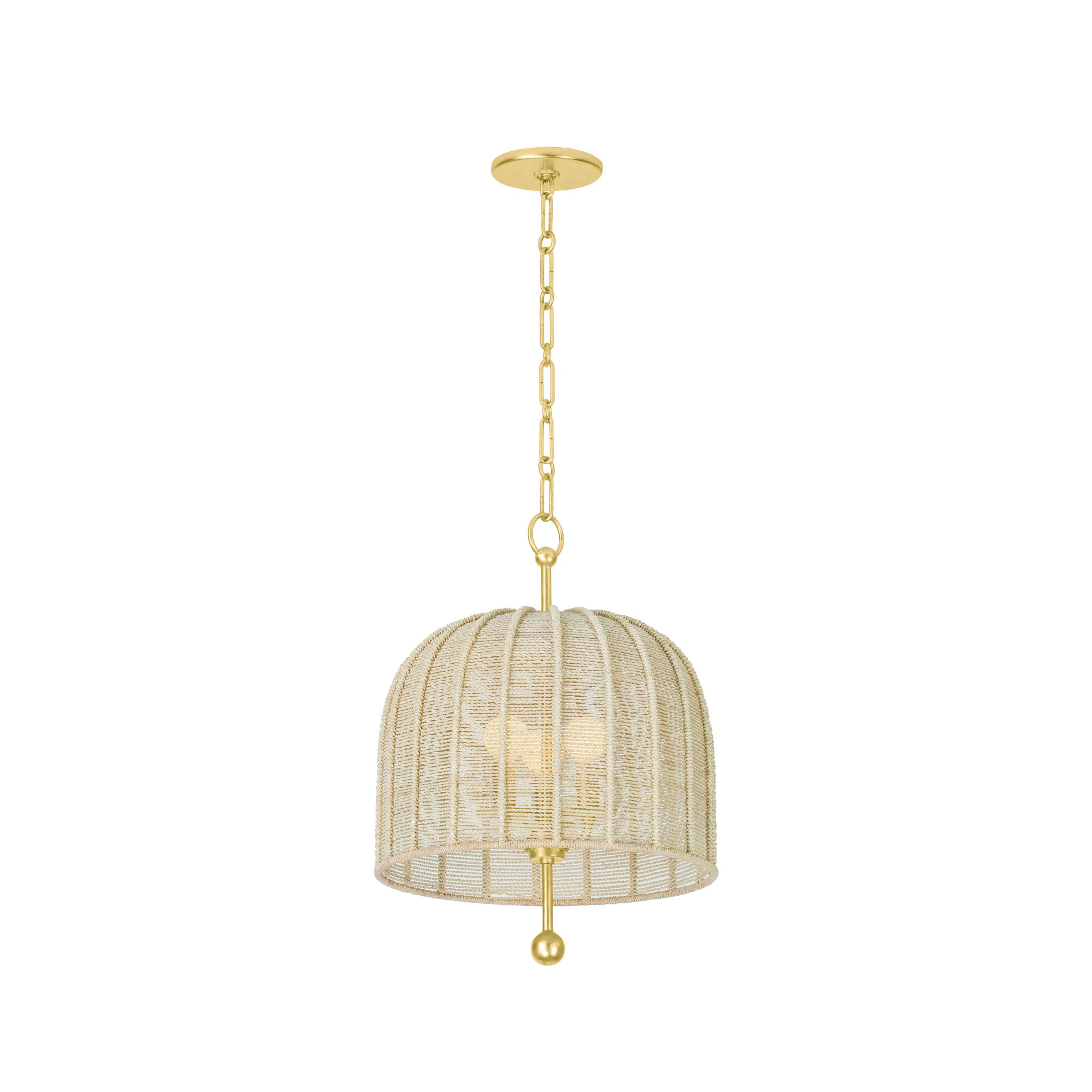 Lonnie Pendant 3-Light LED in Vintage Gold Leaf 15.25L x 15.25W x 20H