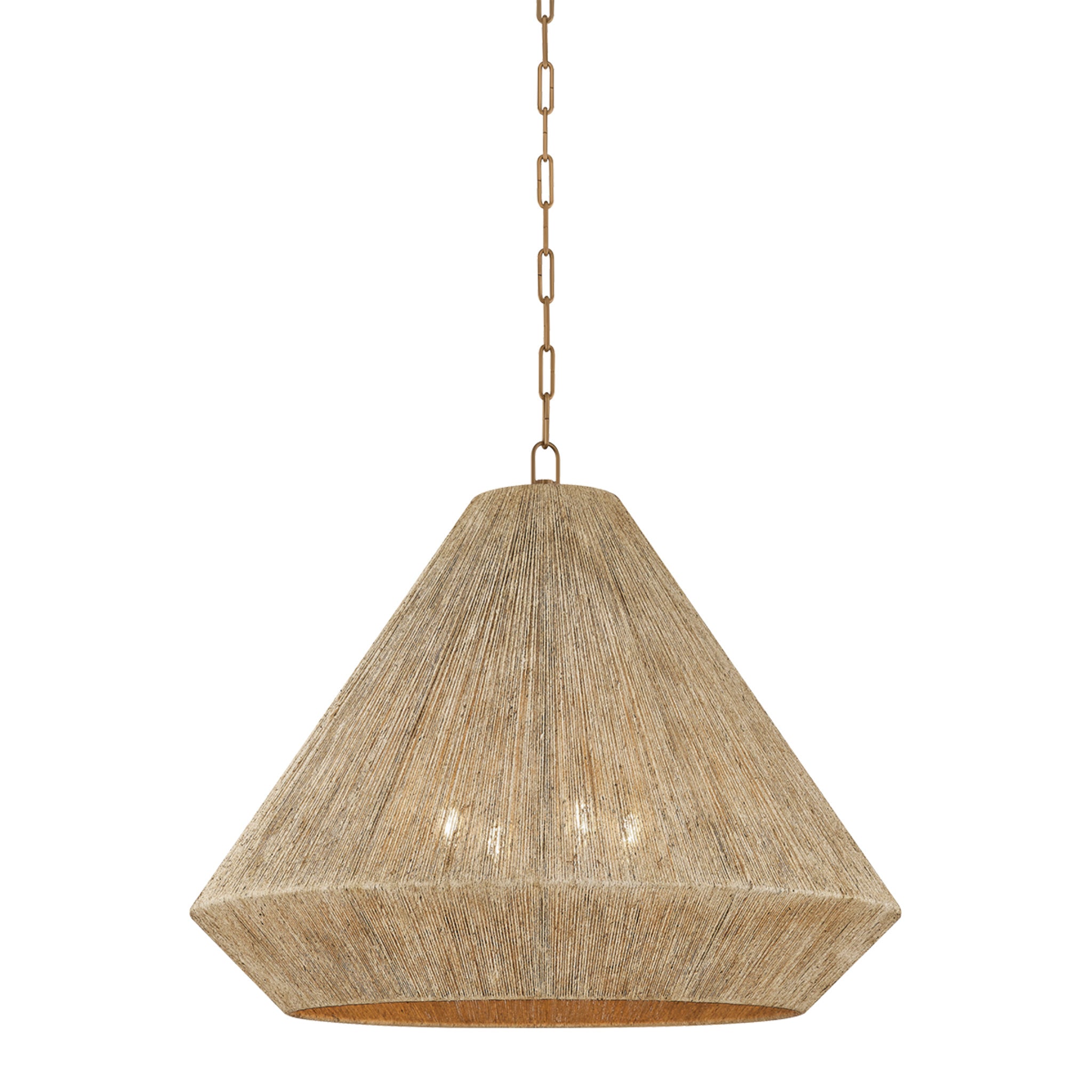 Keats 4-Light Pendant in Patina Brass 30W x 24.75H