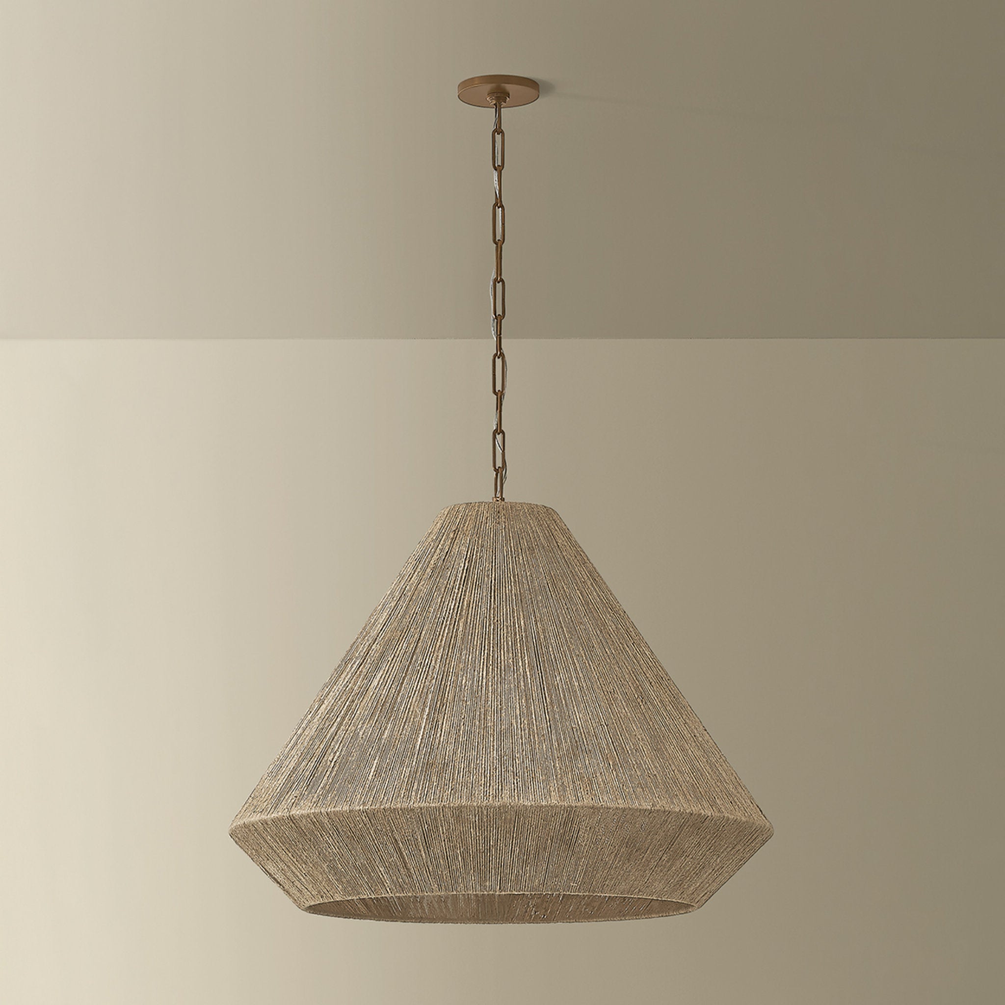 Keats 4-Light Pendant in Patina Brass 30W x 24.75H