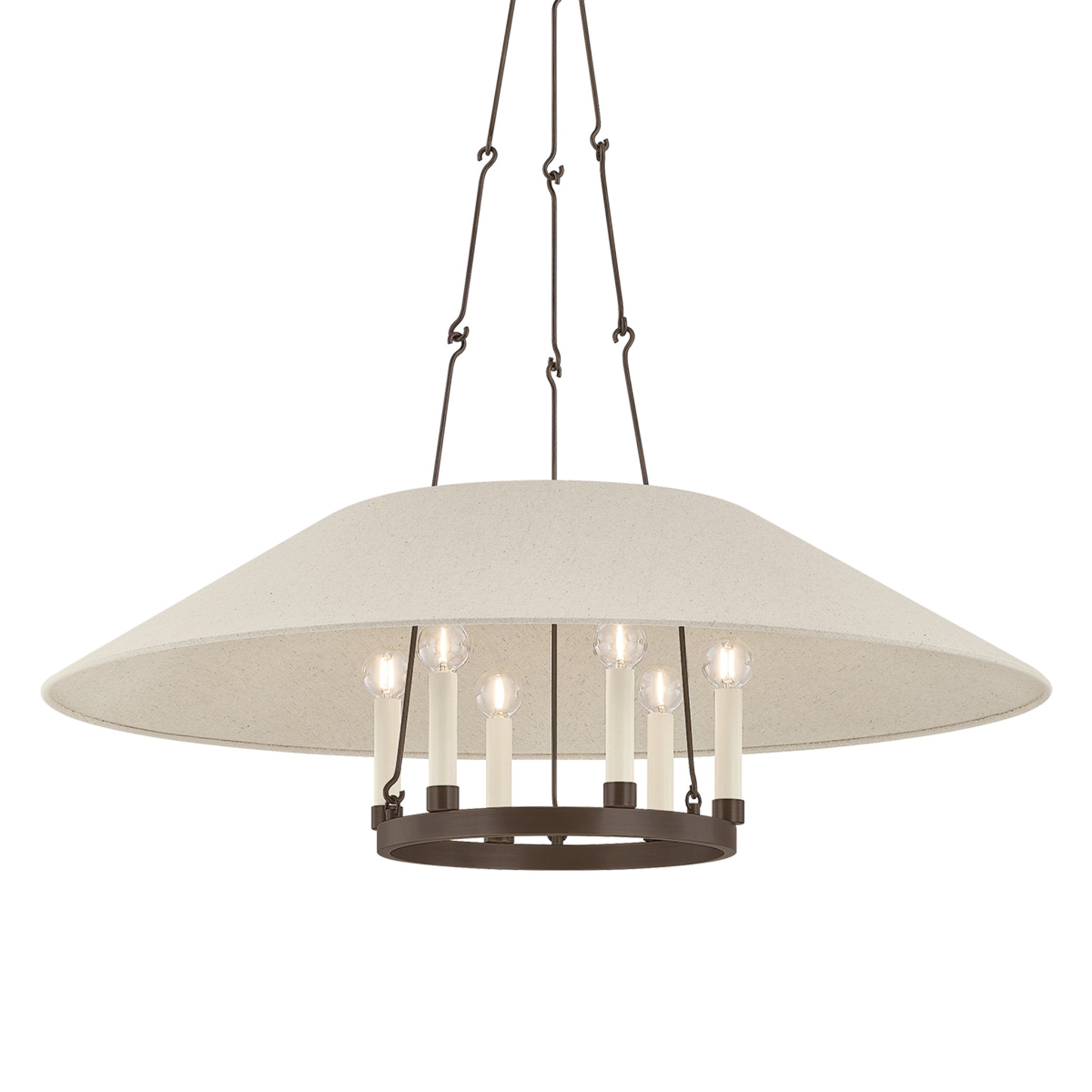 Archive 6-Light Chandelier in Bronze by Lauren Liess 38W x 12.75H
