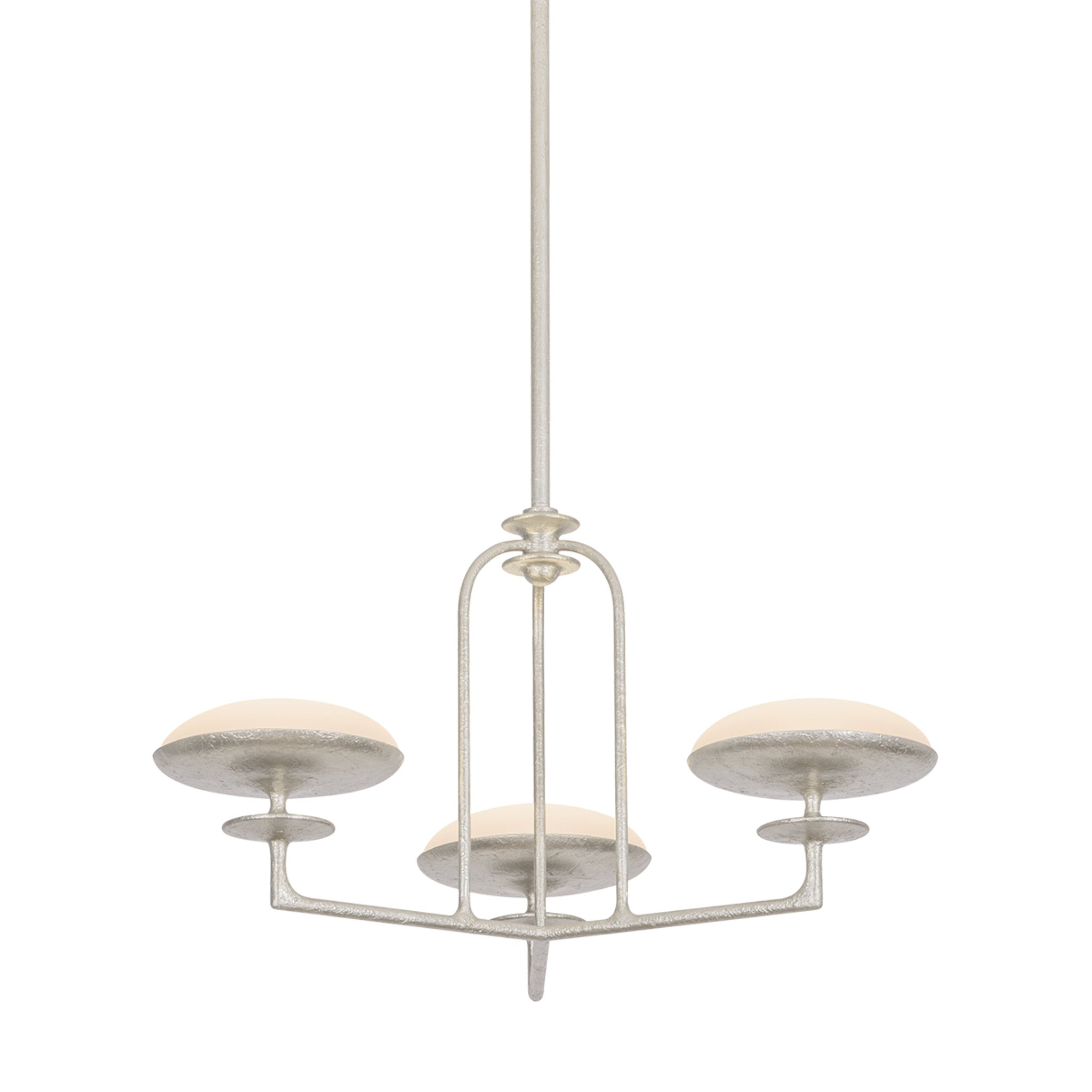 Pacific 3-Light Chandelier in Warm Silver Leaf 27.25W x 14.25H