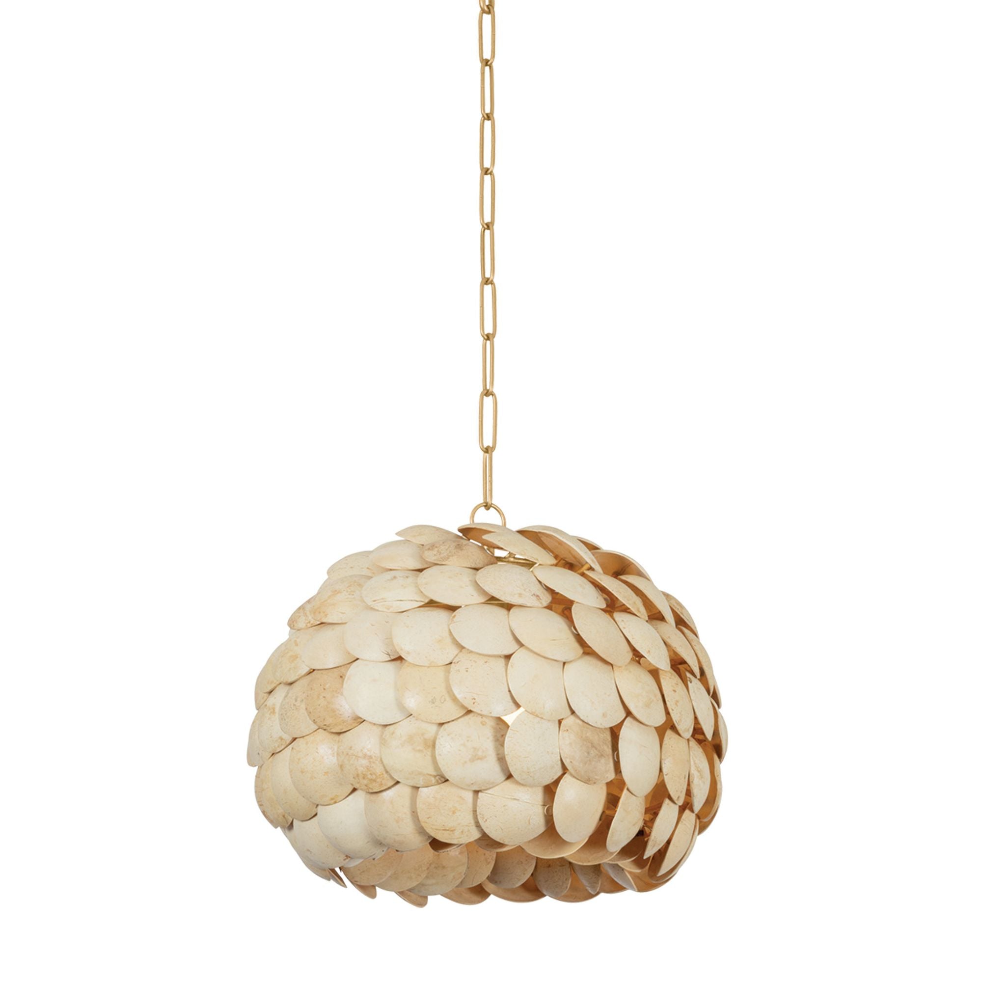 Edric Pendant 1-Light LED in Vintage Gold Leaf 21.25W x 16.5H