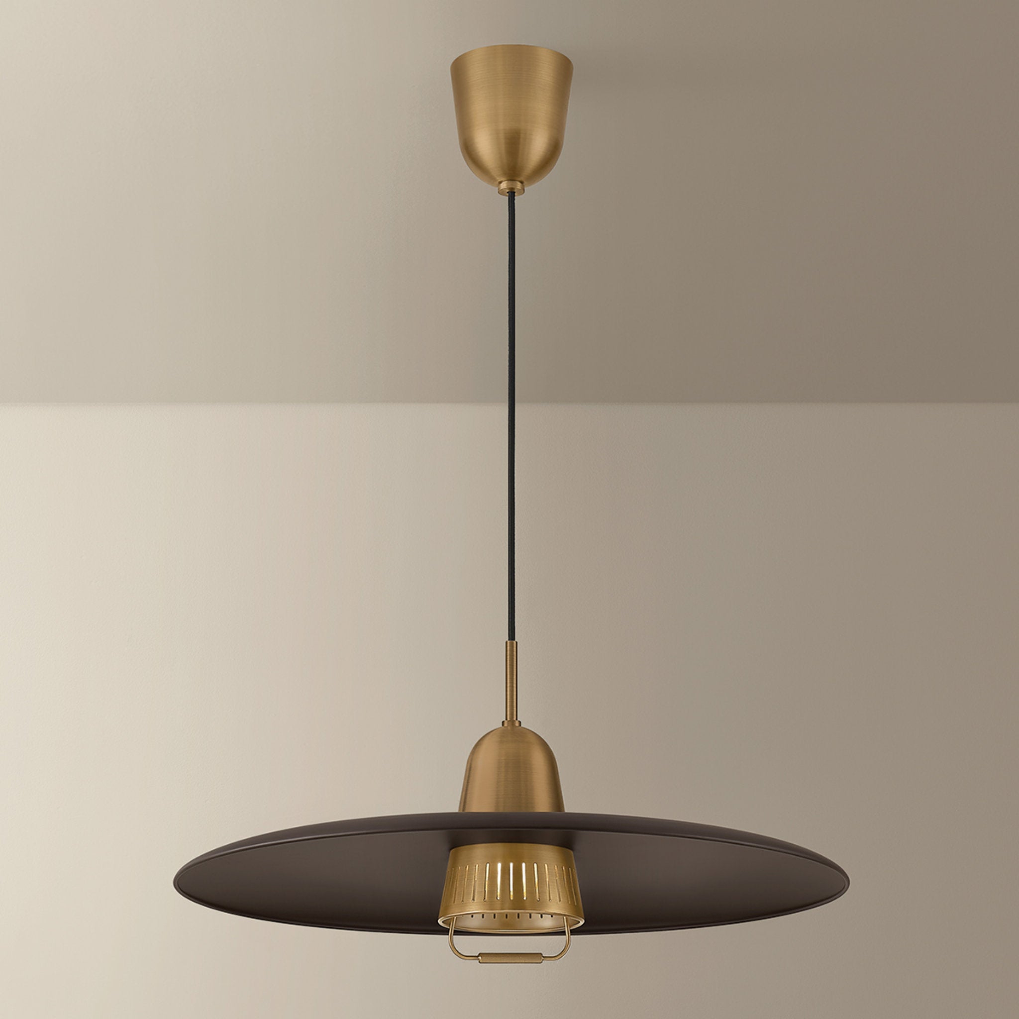 Gilroy 1-Light Pendant in Patina Brass 24.75W x 11.75H