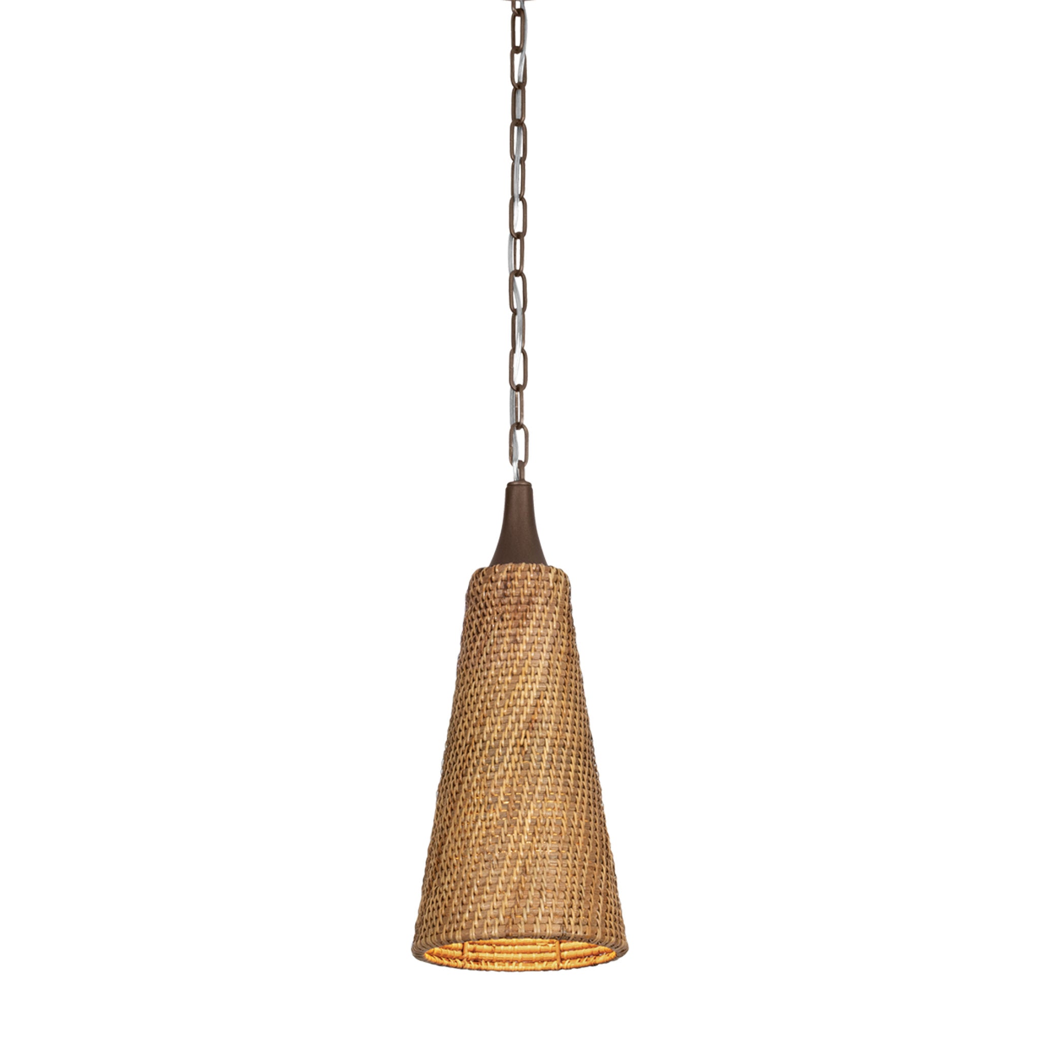 Kenzo 1-Light Pendant in Bronze Leaf 8.5W x 20.75H