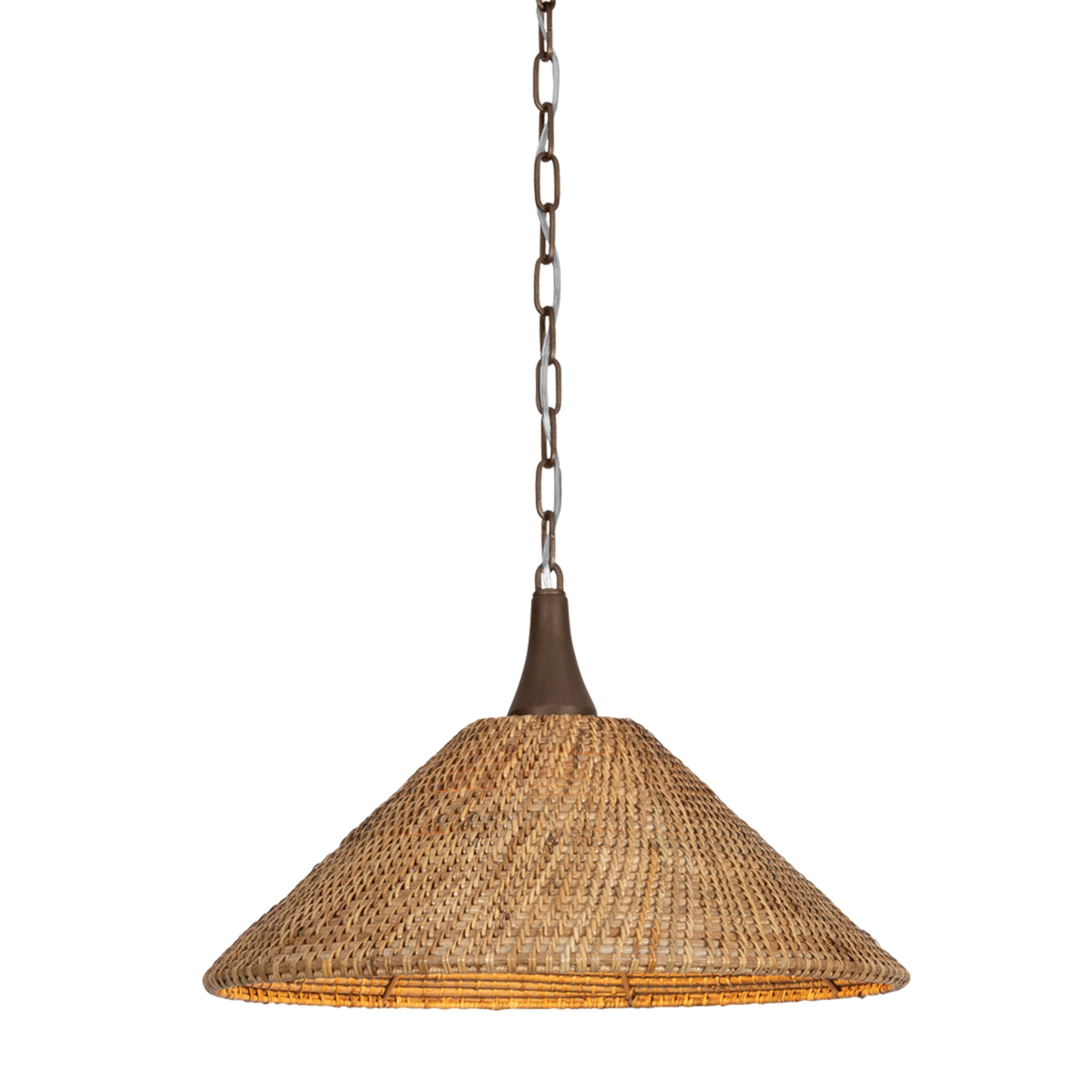 Kenzo 1-Light Pendant in Bronze Leaf 21W x 13H