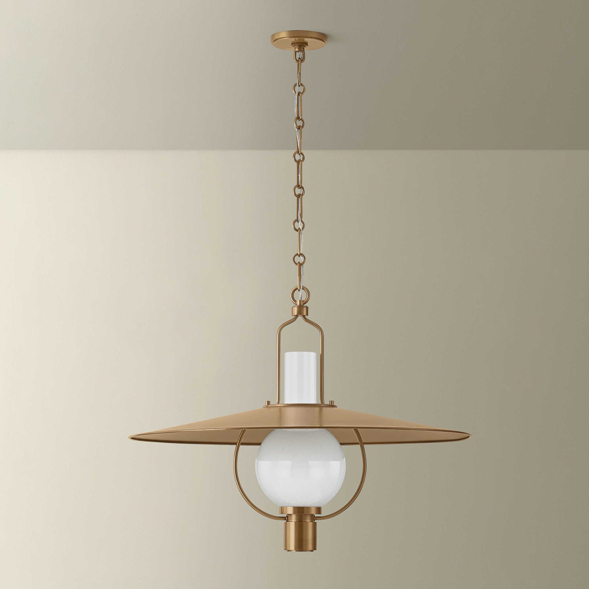 Cahill 1-Light Lantern in Patina Brass 30W x 23H