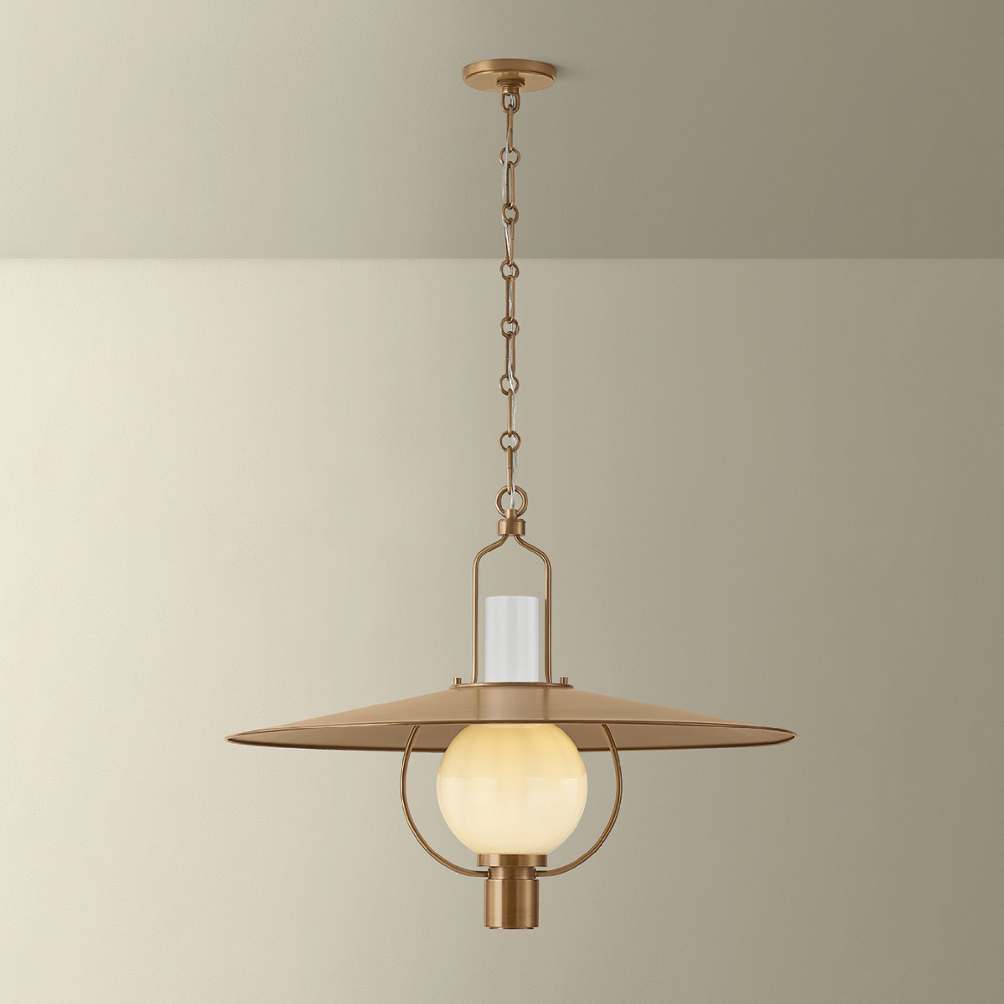 Cahill 1-Light Lantern in Patina Brass 30W x 23H