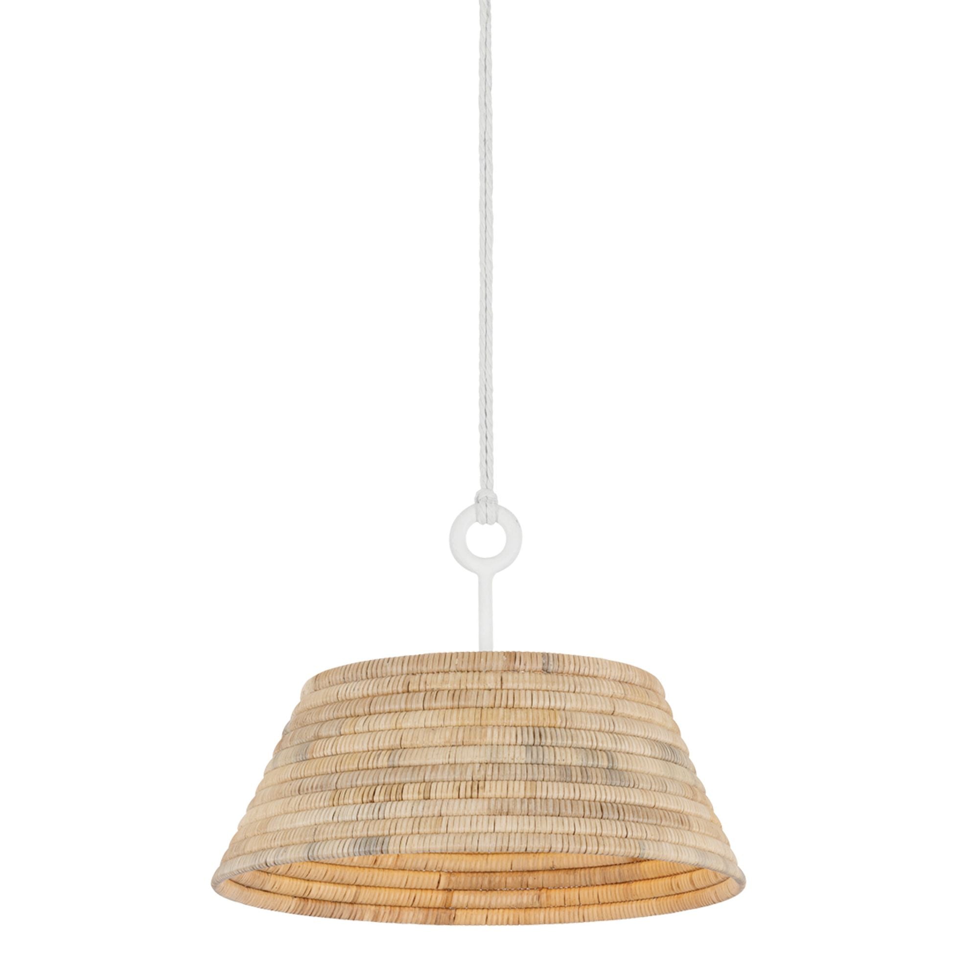 Sequoia Pendant 1-Light LED in Gesso White 23.75W x 18.25H