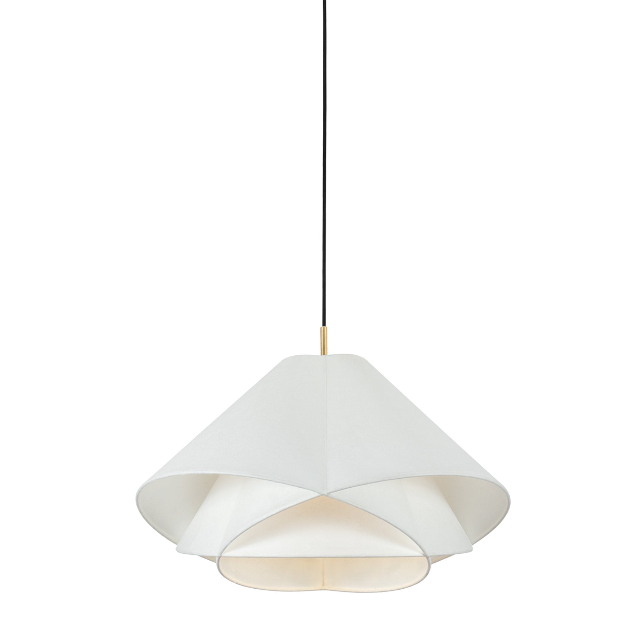 Edna 1-Light Pendant in Vintage Gold Leaf 25.25W x 17H