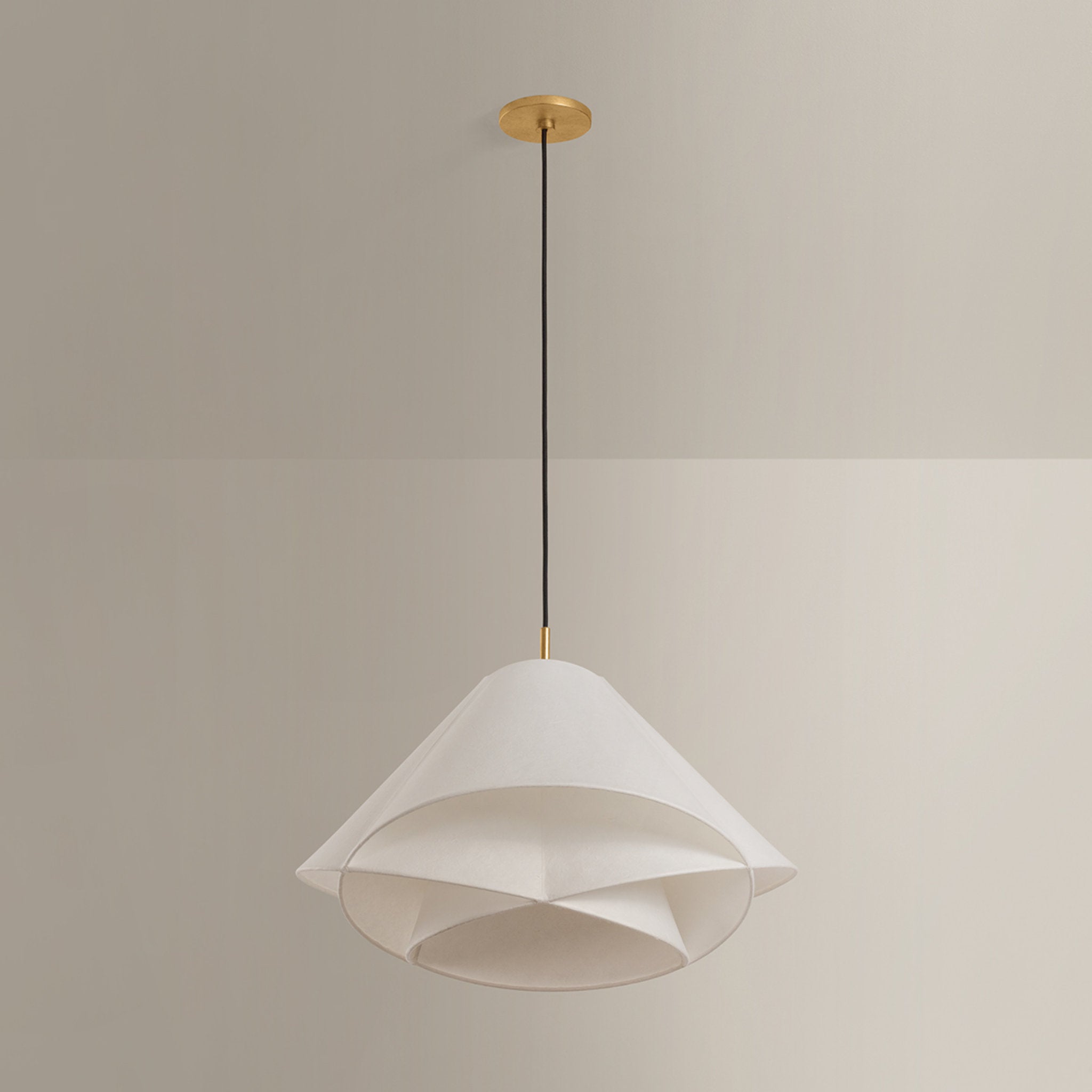 Edna 1-Light Pendant in Vintage Gold Leaf 25.25W x 17H
