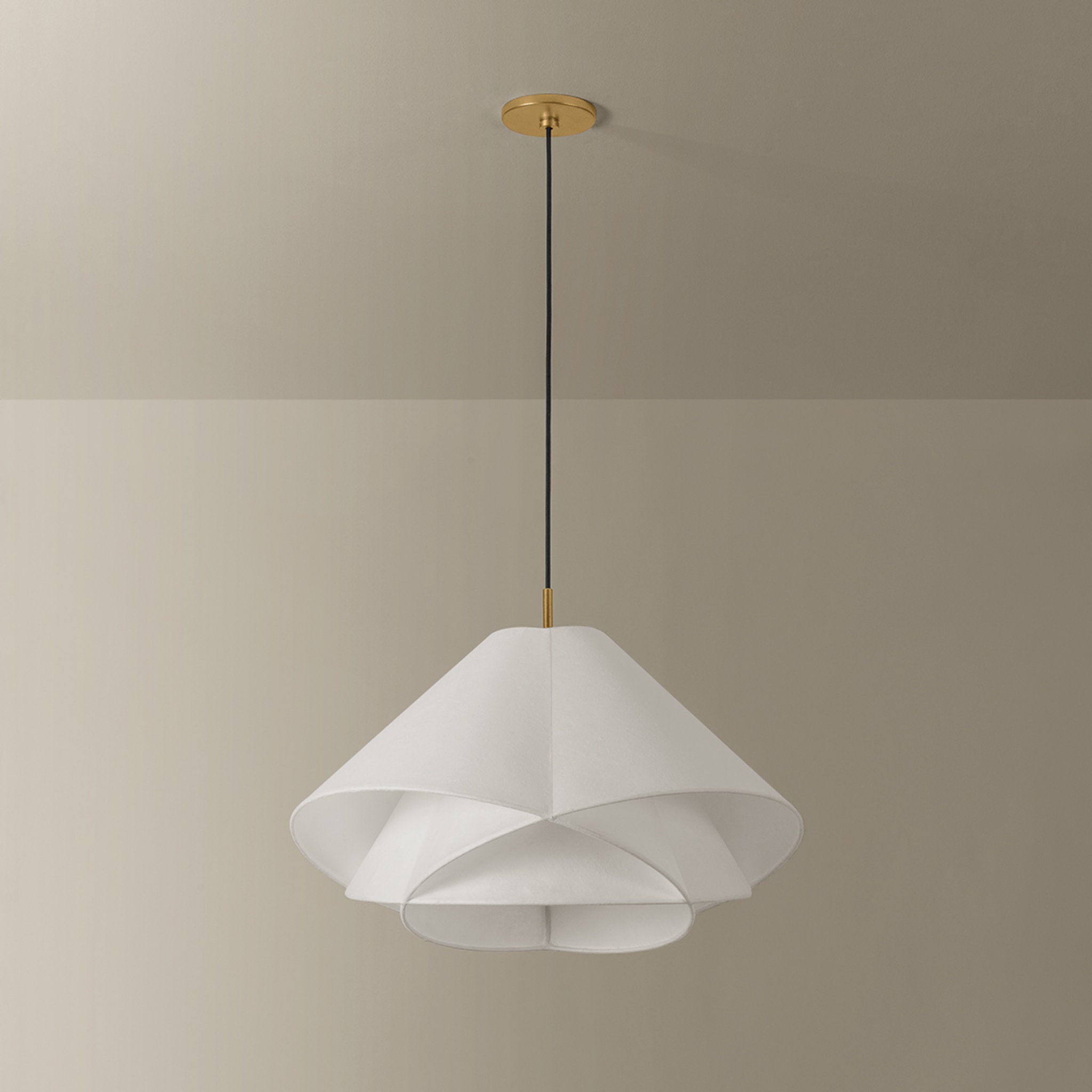 Edna 1-Light Pendant in Vintage Gold Leaf 25.25W x 17H