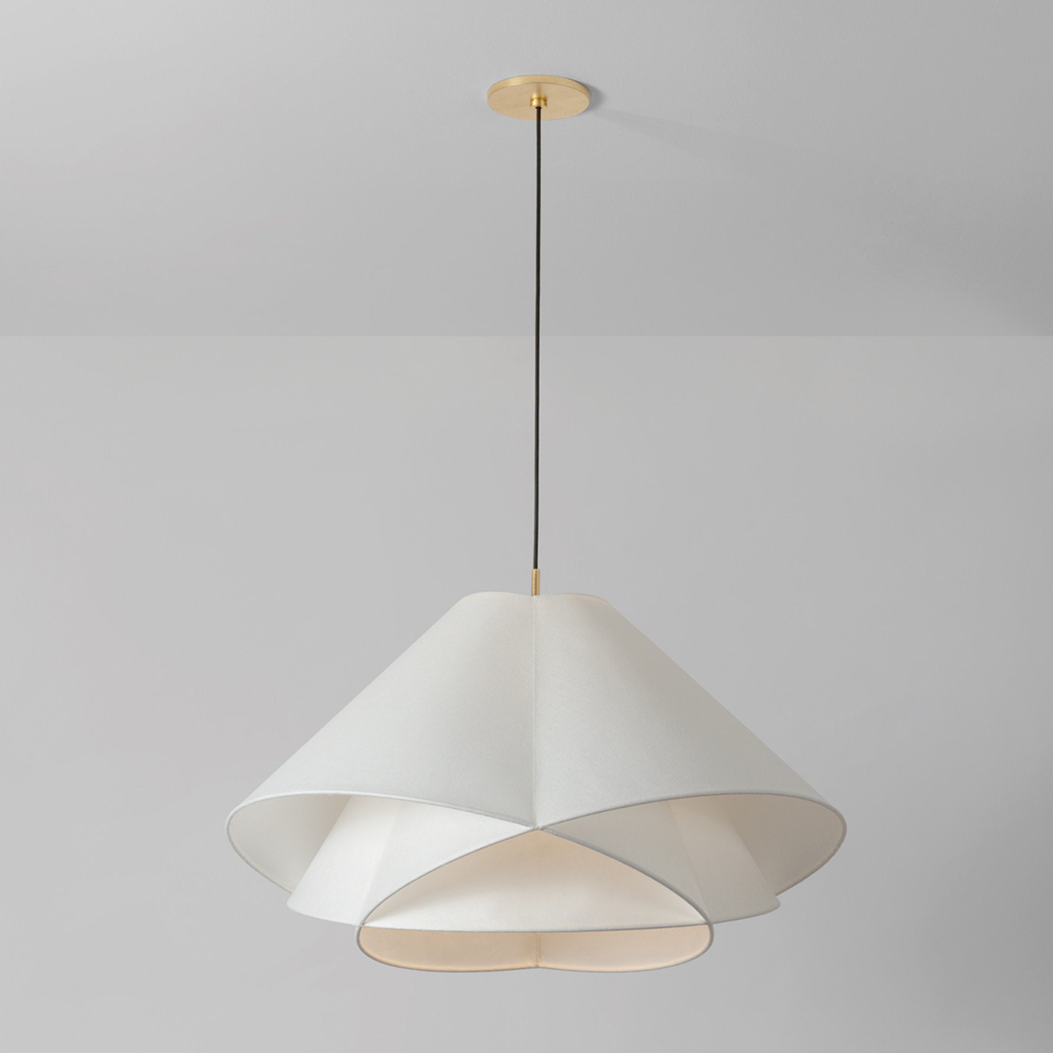 Edna 1-Light Pendant in Vintage Gold Leaf 34.5W x 22.25H